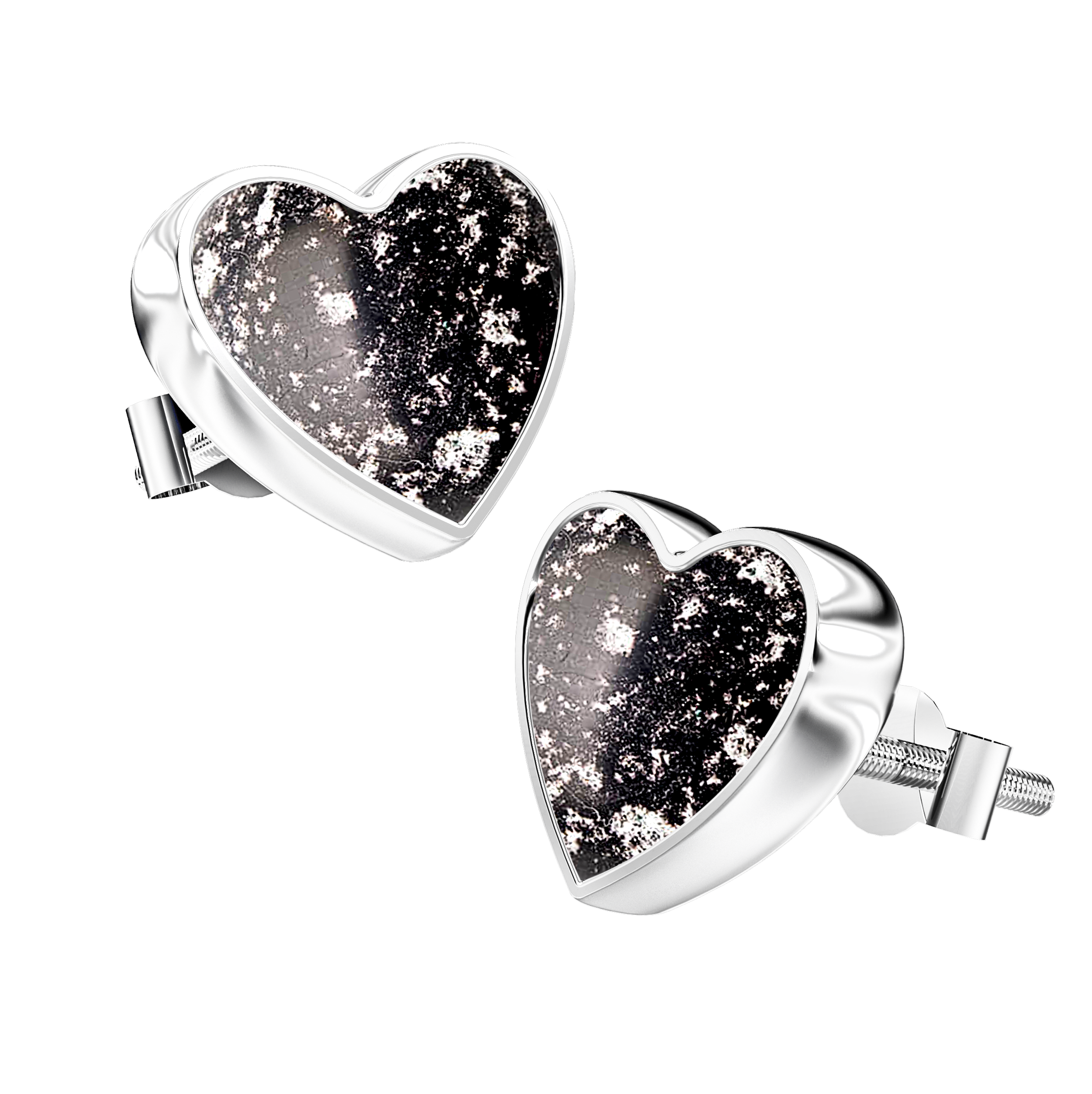 Aura-Star Ashes Infused Earrings Hearts AUR