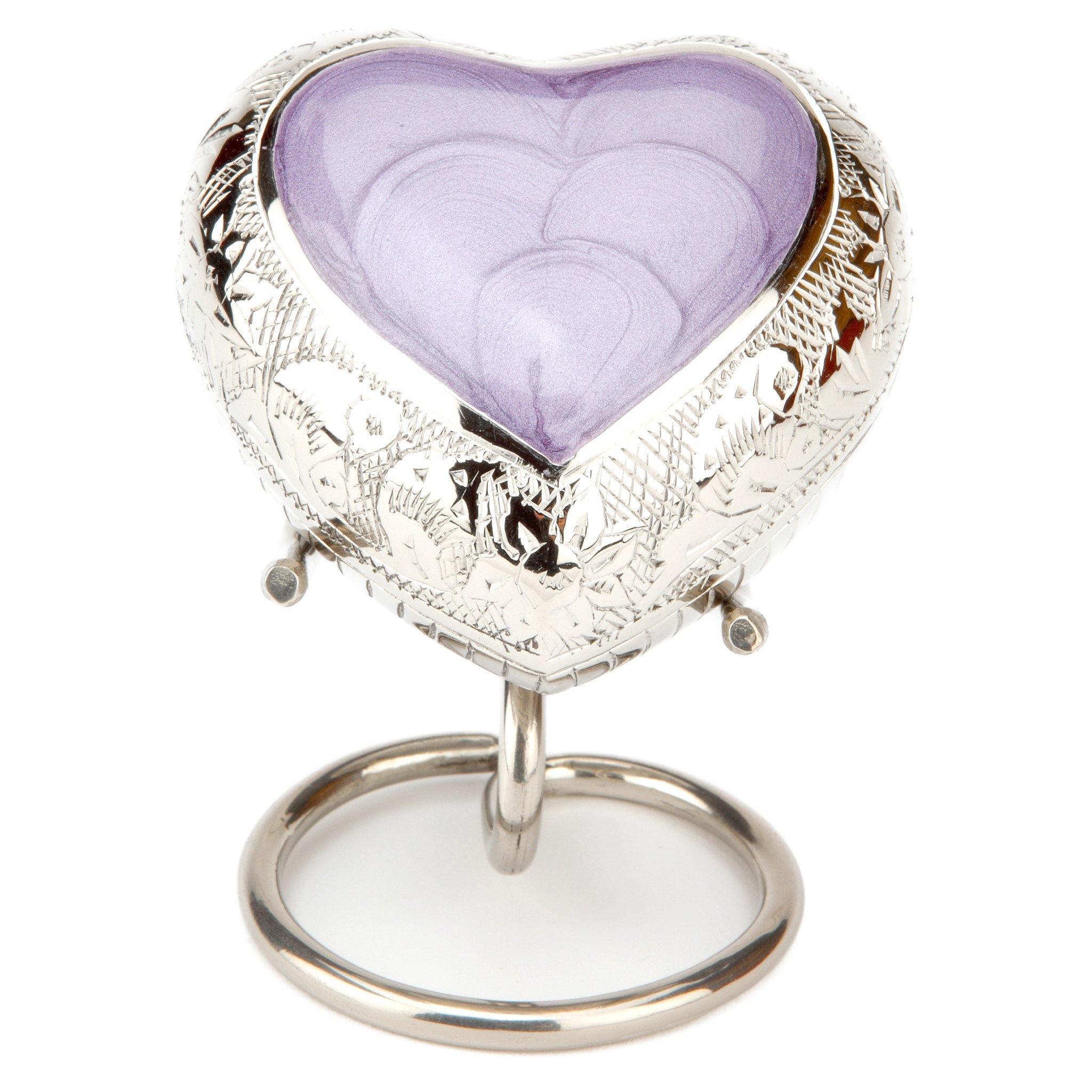 Pimlico Purple Heart Cremation Ashes Keepsake Mini Urn Urns UK