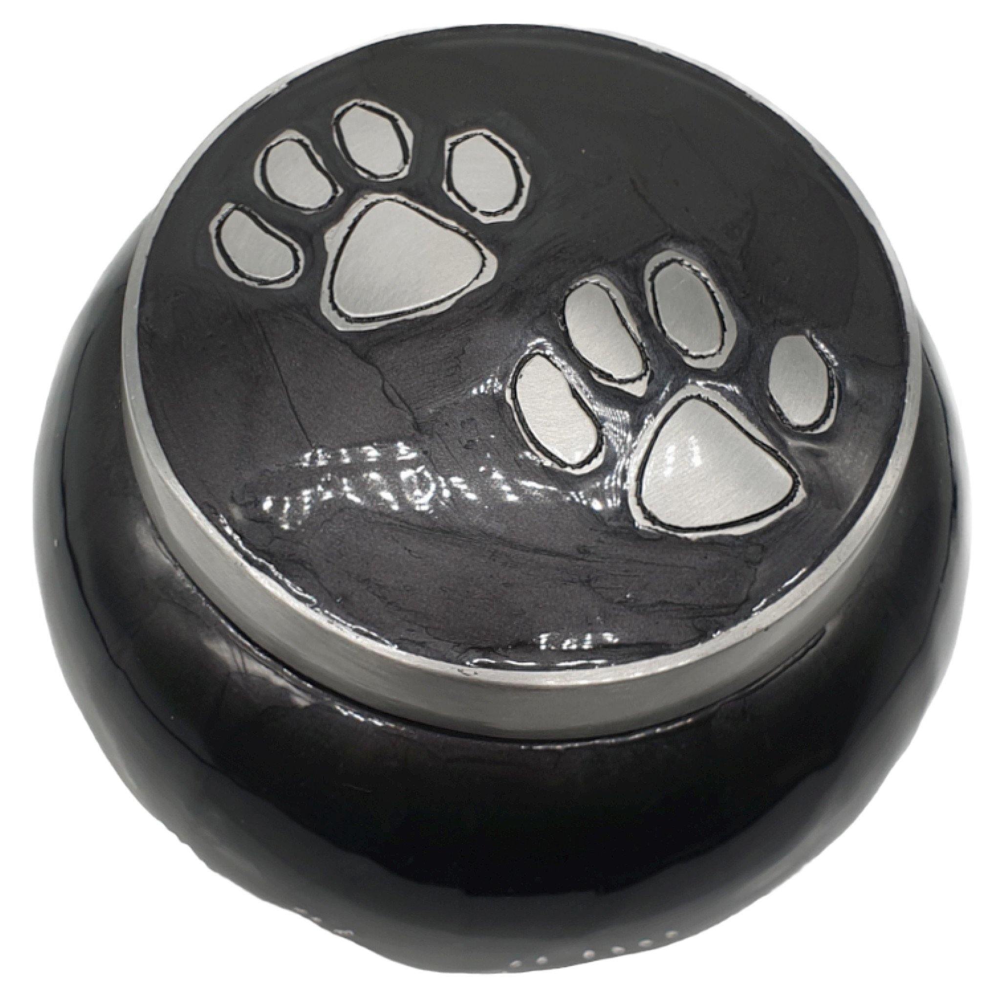 Chester Black Cremation Ashes Pet Urn RC