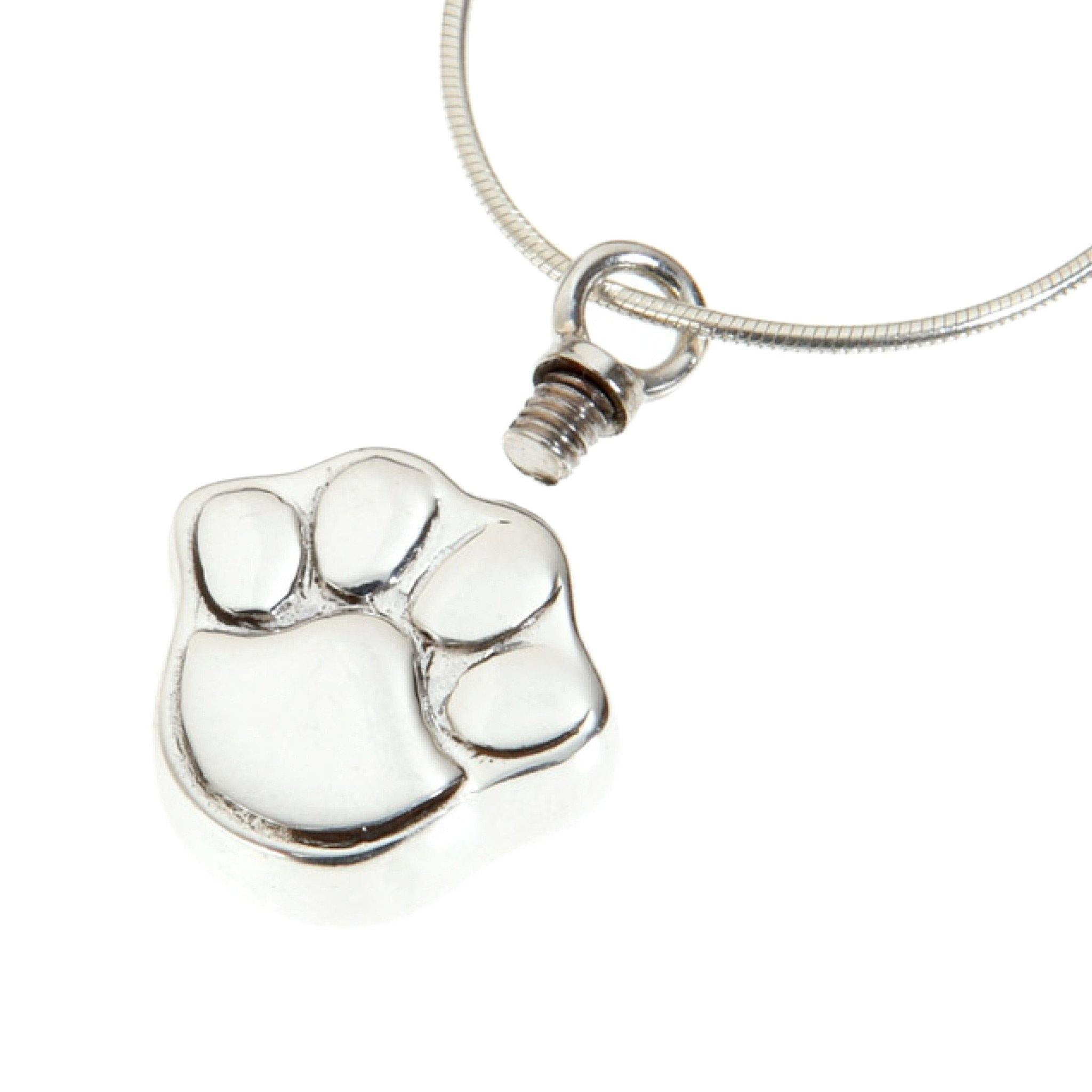 Mayfair Paw Cremation Ashes Pendant 925 Silver Urns UK