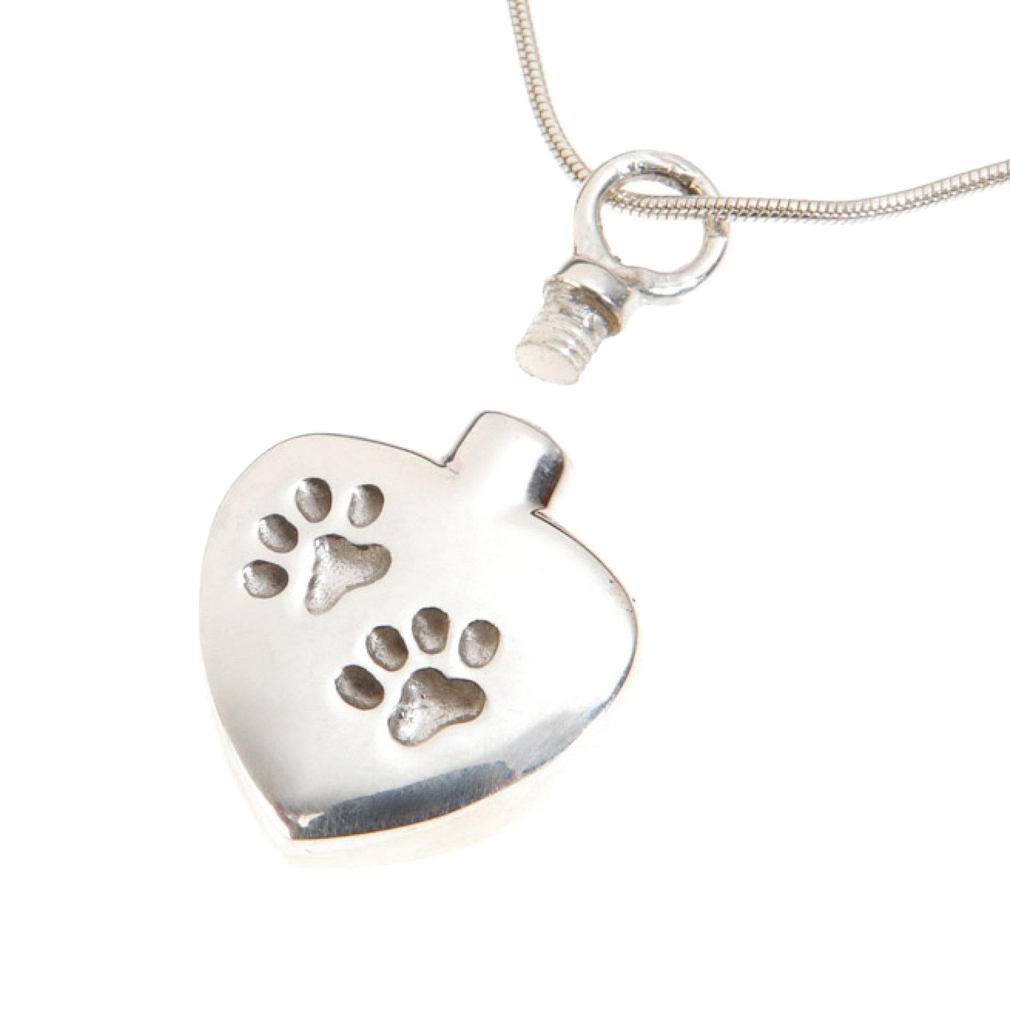 Mayfair Emb Paw Cremation Ashes Pendant 925 Silver Urns UK