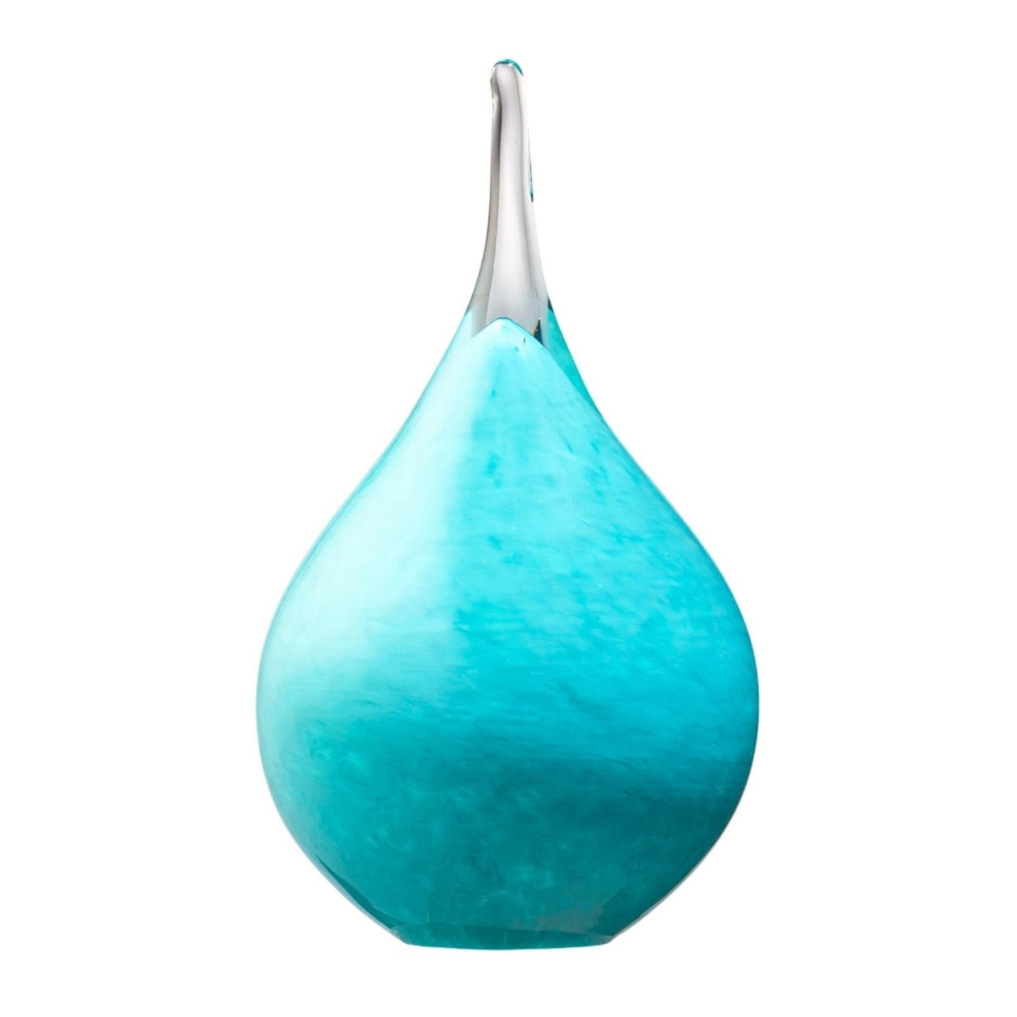 Glass Urn - Neston Turquoise Drop EEU