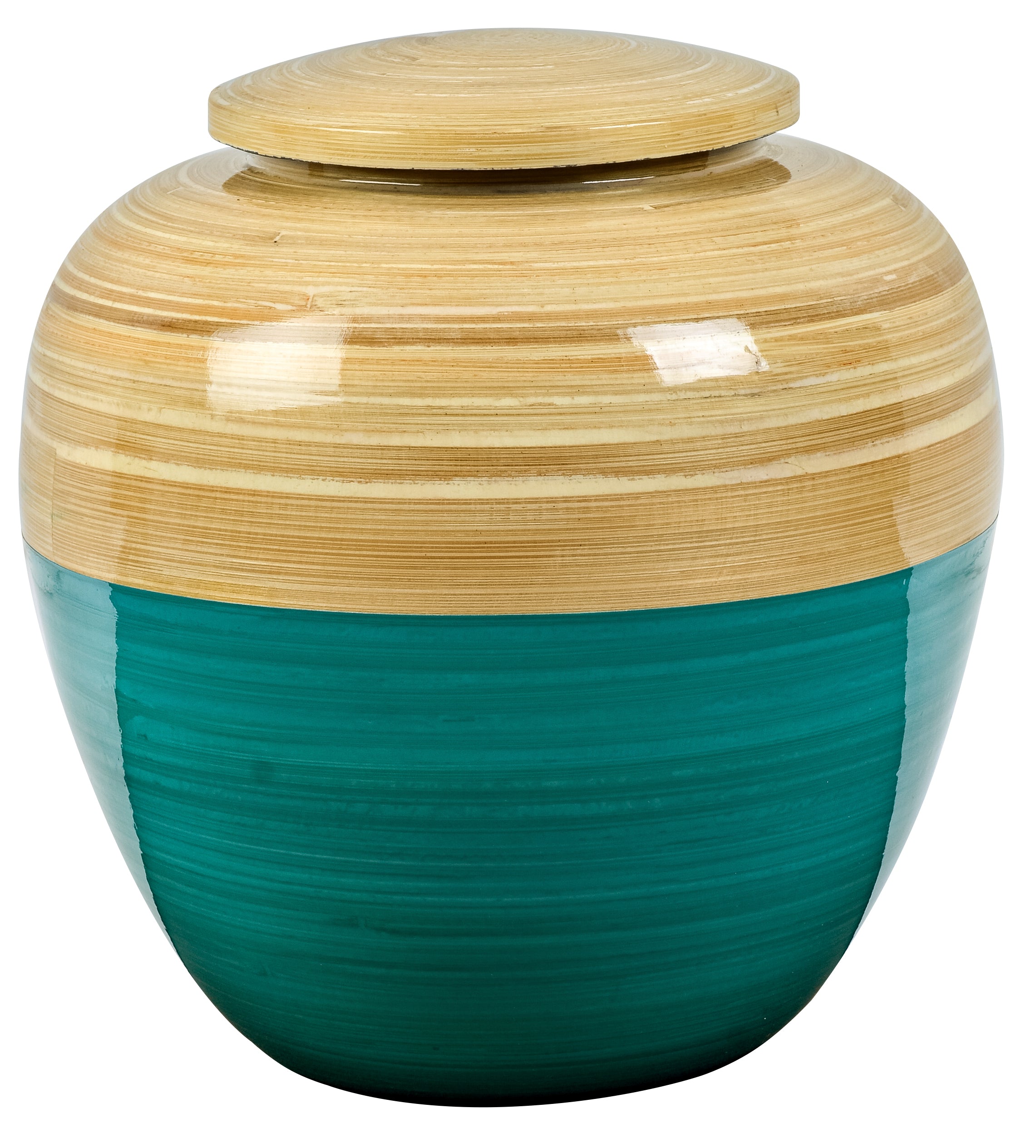 Bamboo Shine Adult Cremation Ashes Urn Brown