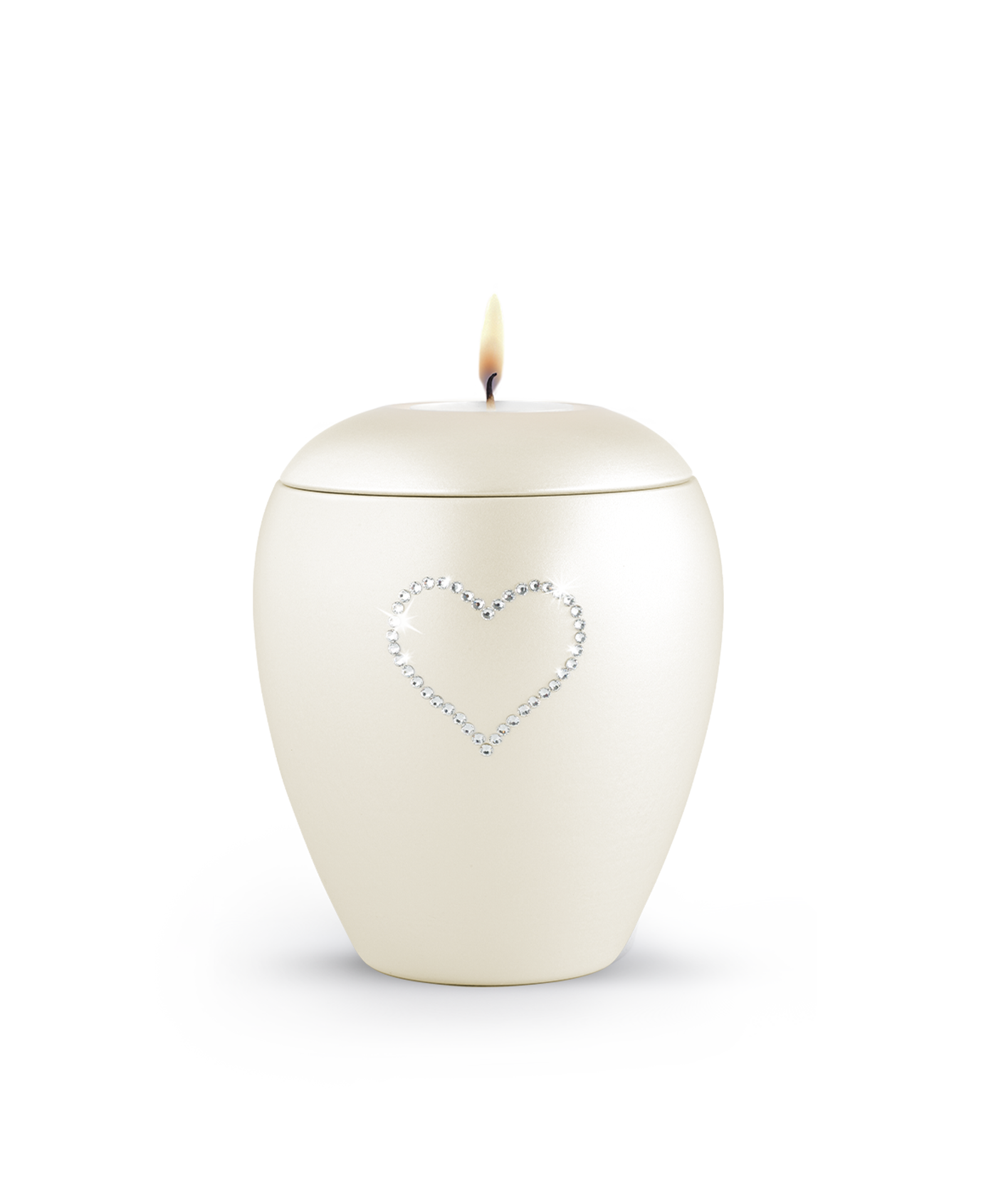 Ventnor Crystal Heart Candle Cremation Ashes Urn