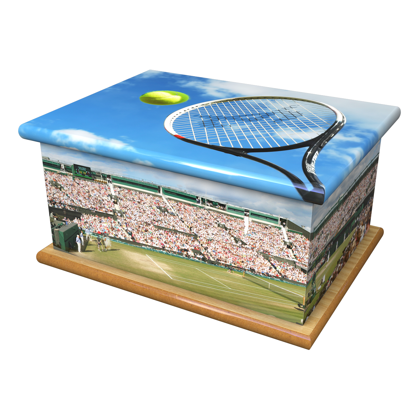 Tennis Wooden Cremation Ashes Urn Adult COL