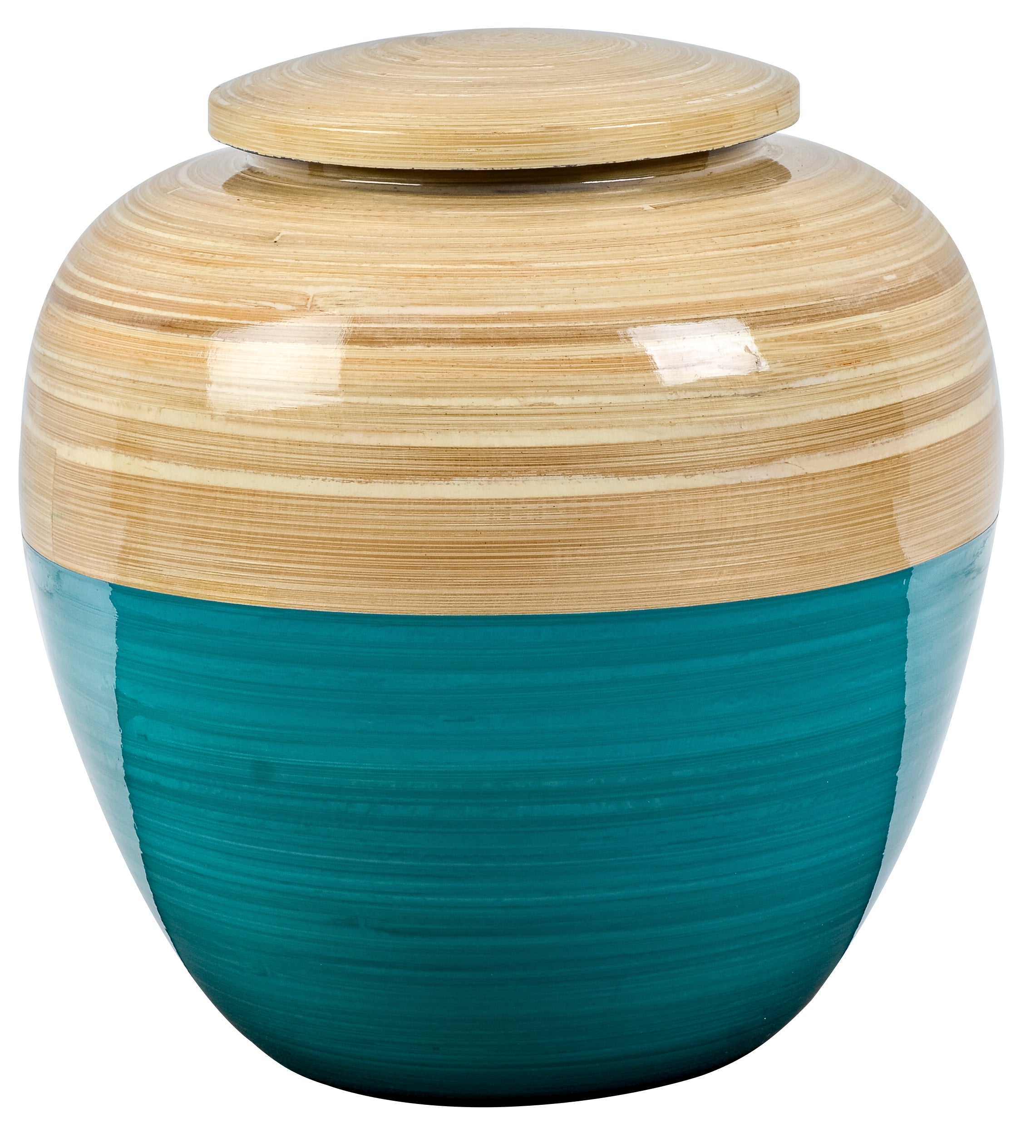 Bamboo Shine Adult Cremation Ashes Urn Brown
