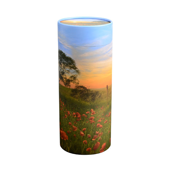 Poppies Field Cremation Ashes Scattering Tube