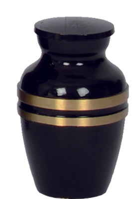 Kerigon Black Cremation Ashes Keepsake Mini Urn