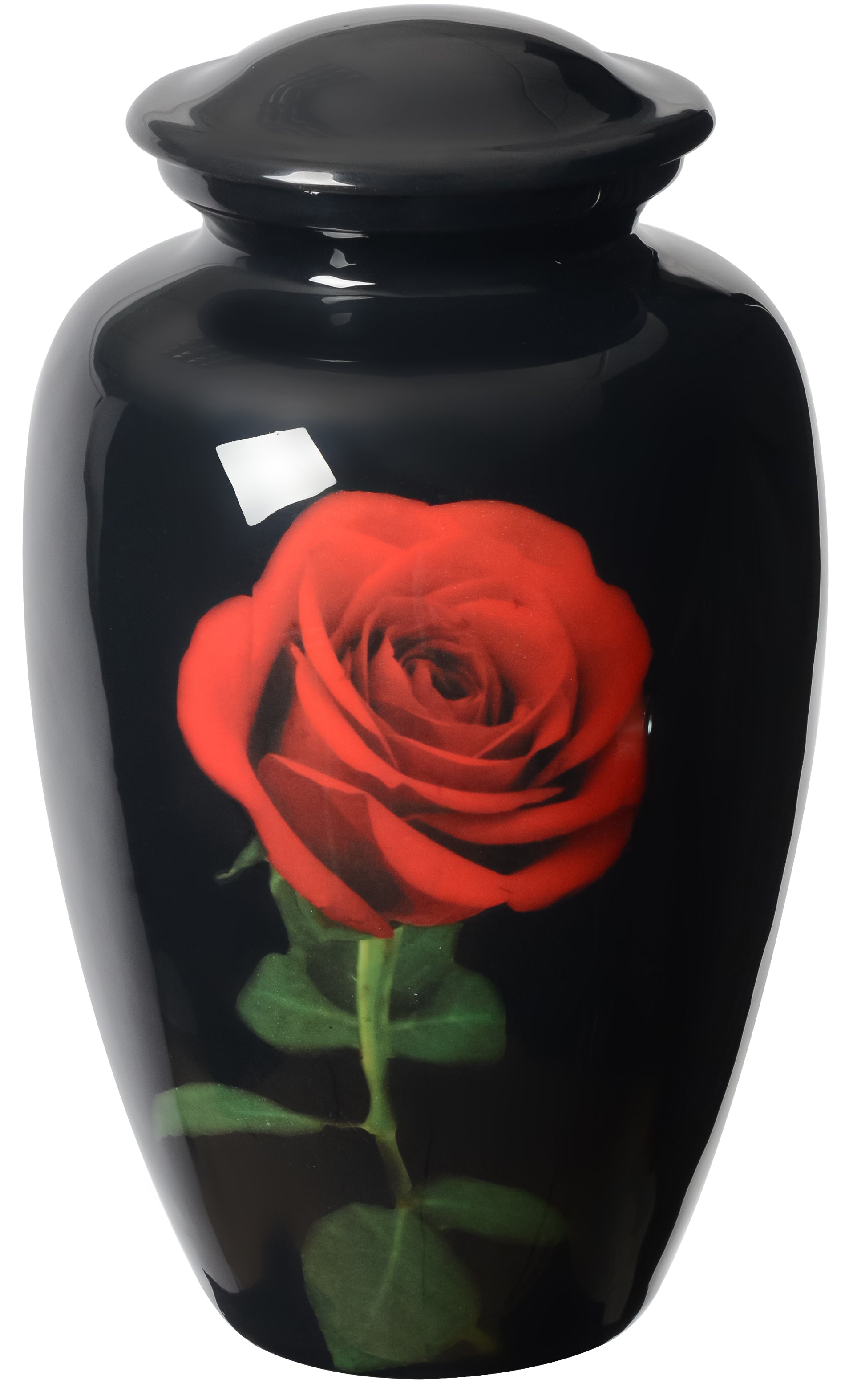 Black Rose Cremation Ashes Urn