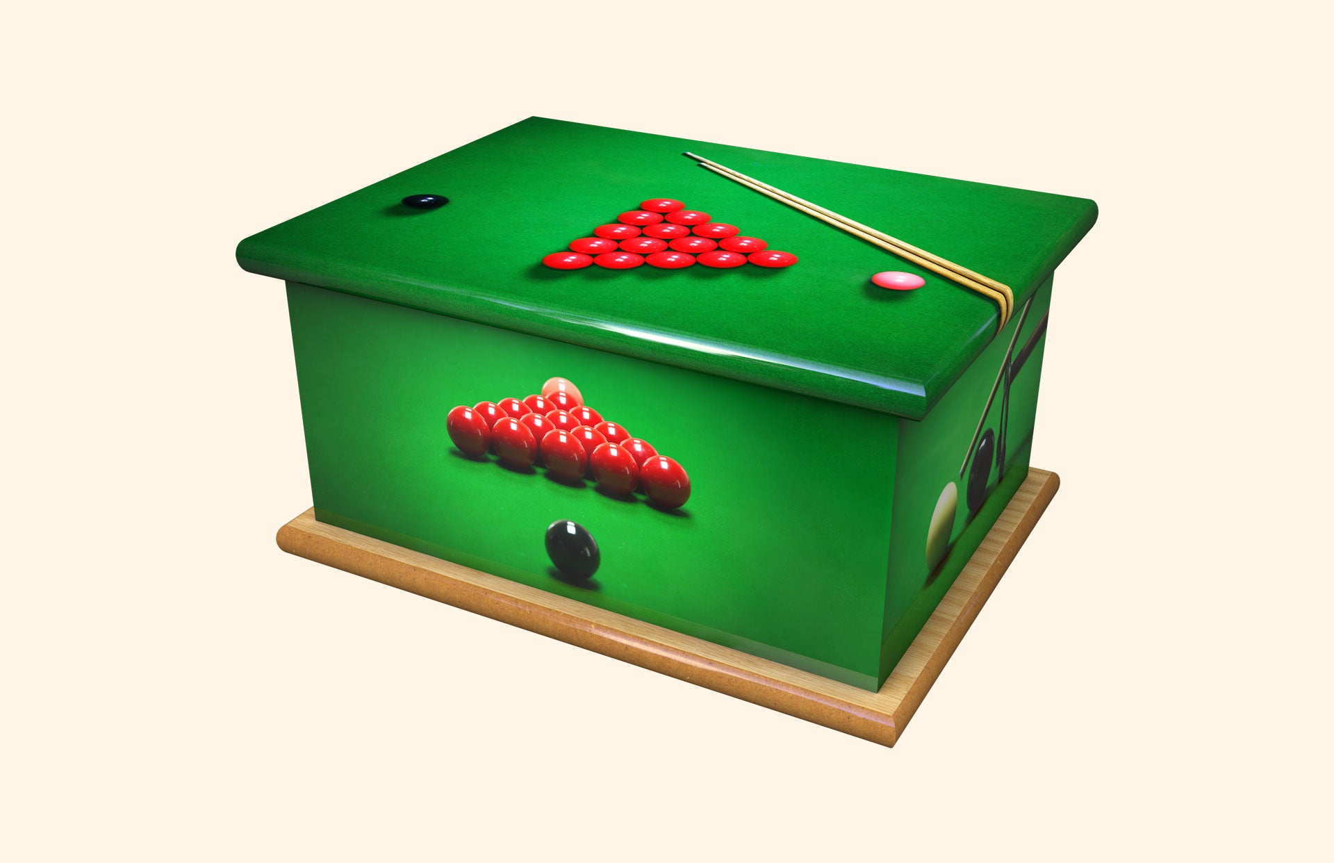Snooker Wooden Cremation Ashes Urn Adult COL