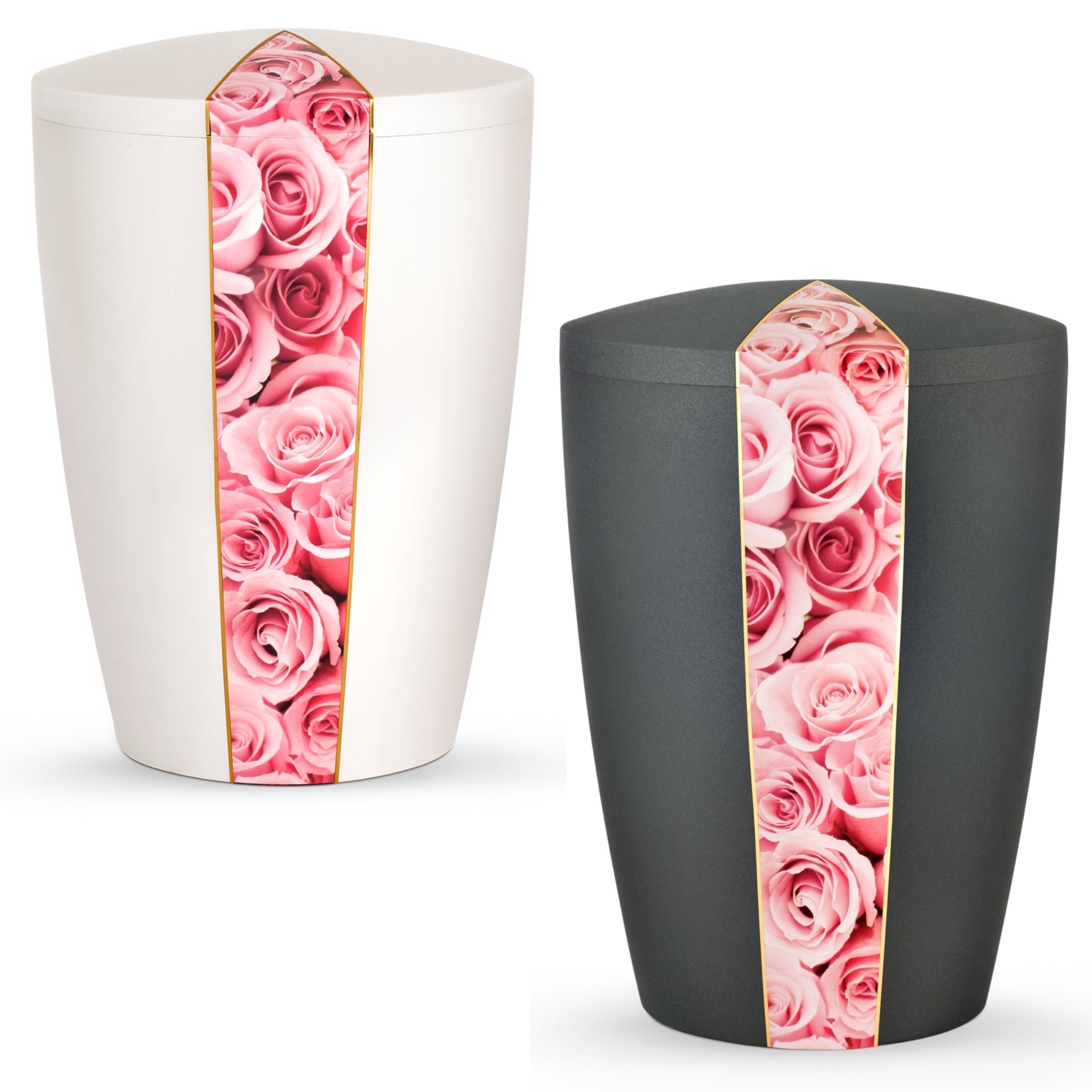 Mansfield Cremation Ashes Urn Pink Roses Adult VOL