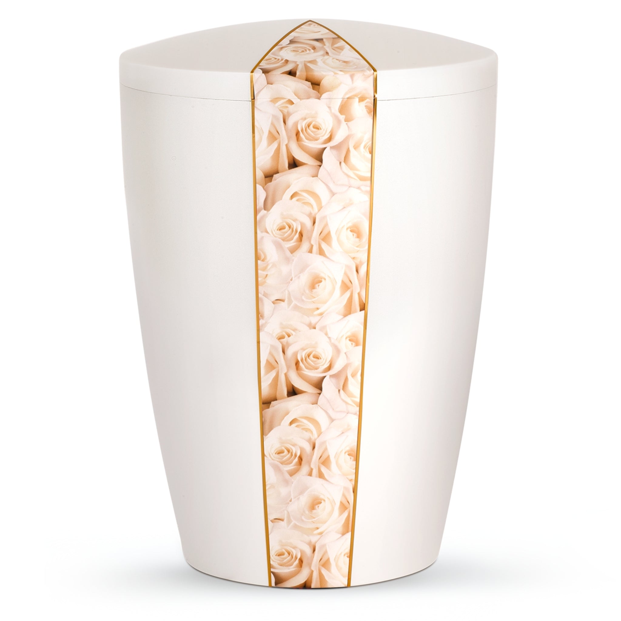 Mansfield Cremation Ashes Urn White Roses Adult VOL