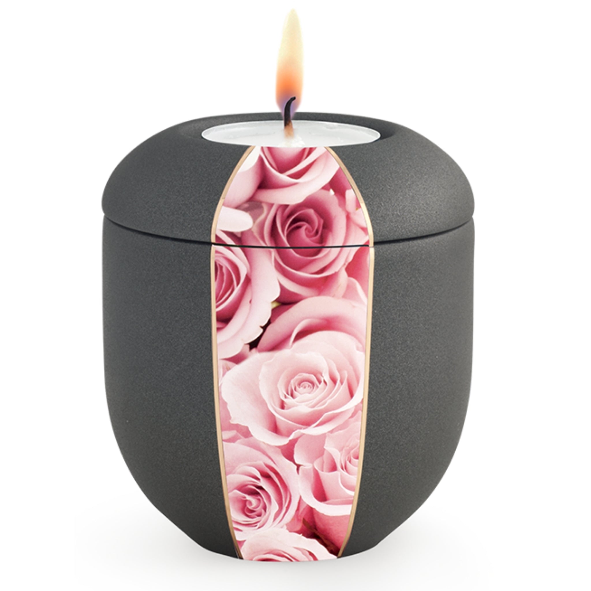 Mansfield Cremation Ashes Urn Pink Roses Keepsake VOL