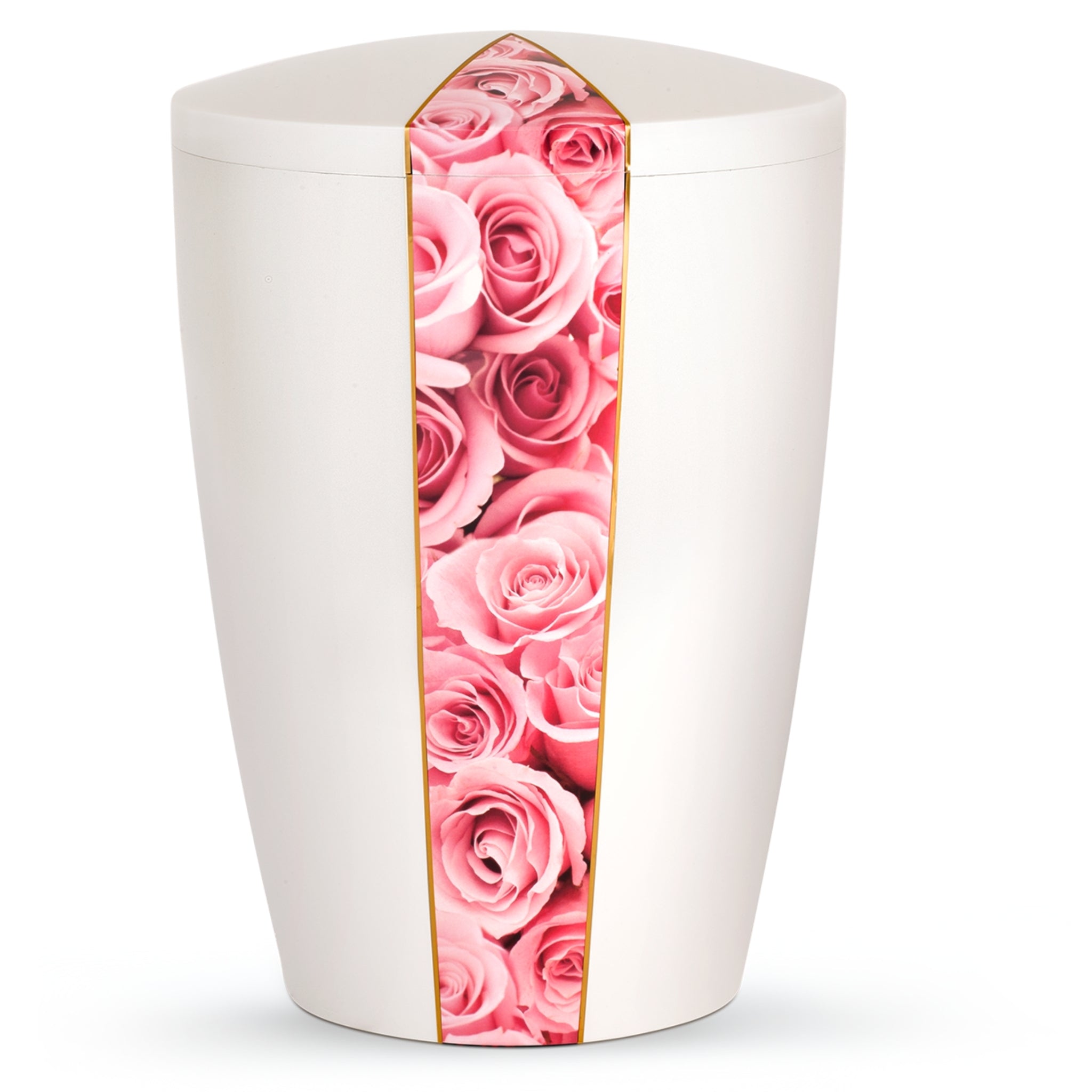 Mansfield Cremation Ashes Urn Pink Roses Adult VOL