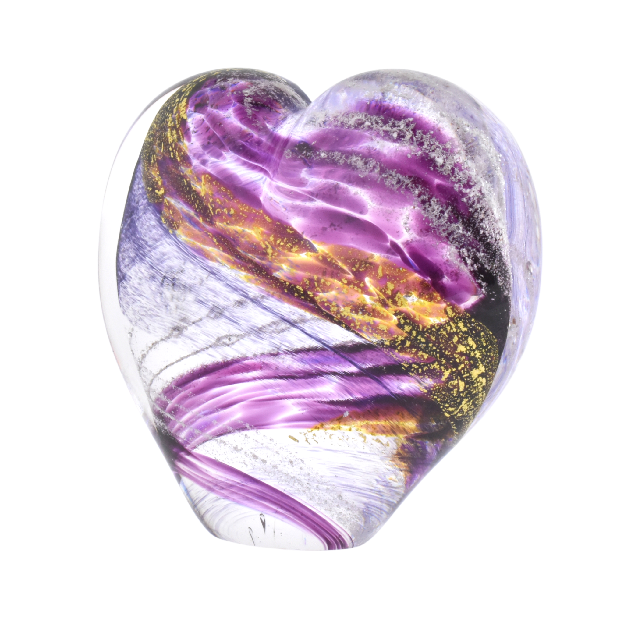 Aura-Star® Handblown Glass Ashes Infused Keepsake Heart AUR