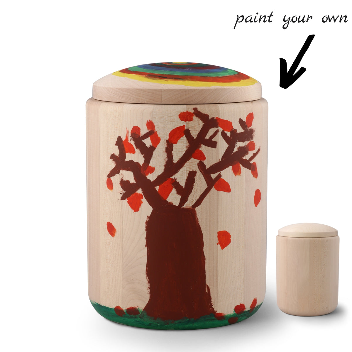 Paint Your Own Cremation Ashes Urn Maple VOL