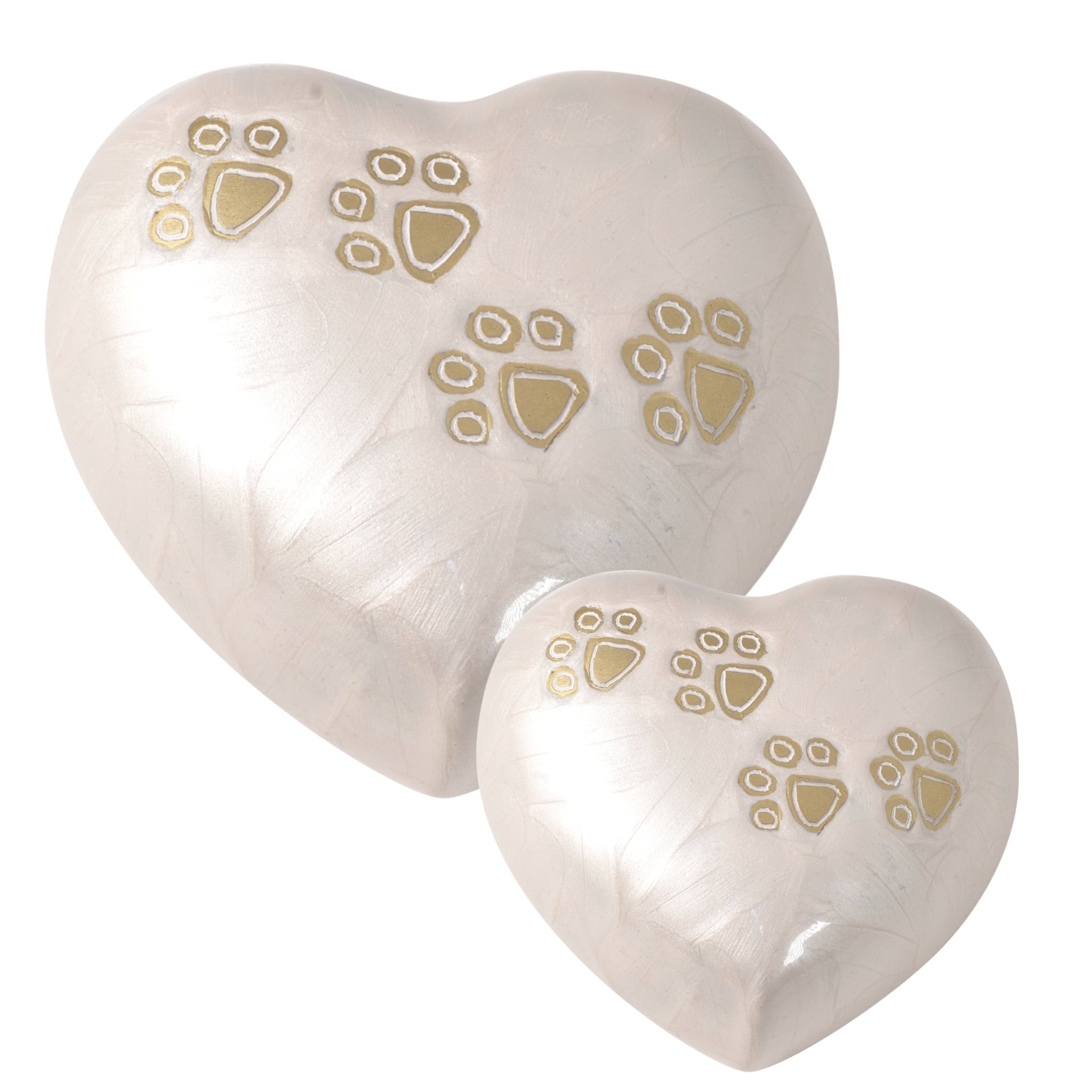 Hartington Heart Cremation Ashes Urn White RC