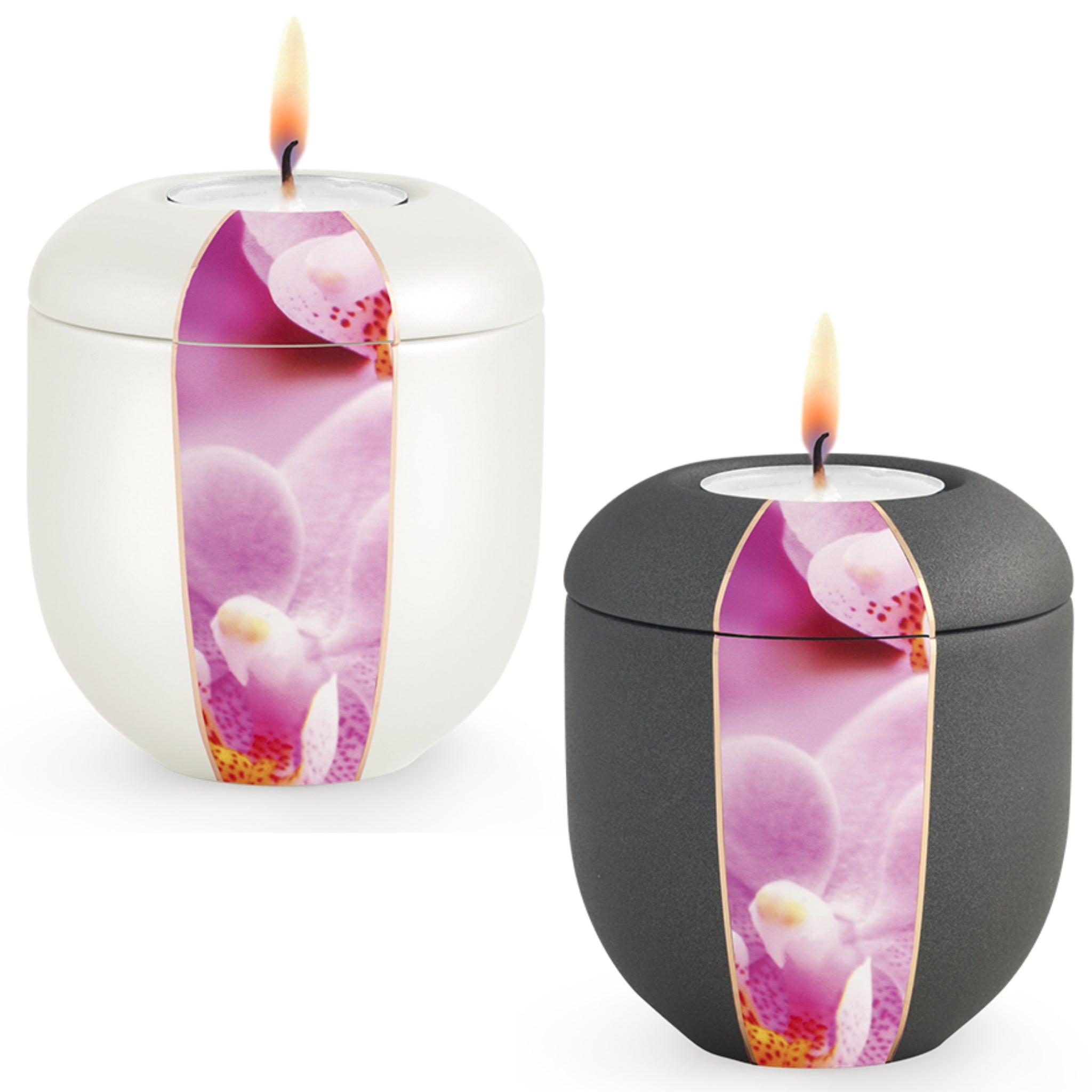 Mansfield Cremation Ashes Urn Pink Orchid Keepsake VOL