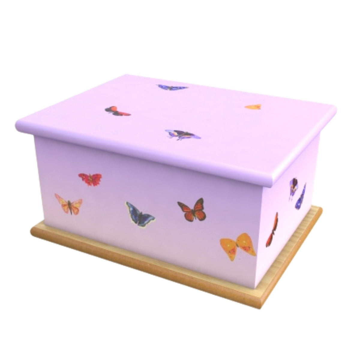 Wooden Urn Butterfly Song Child COL