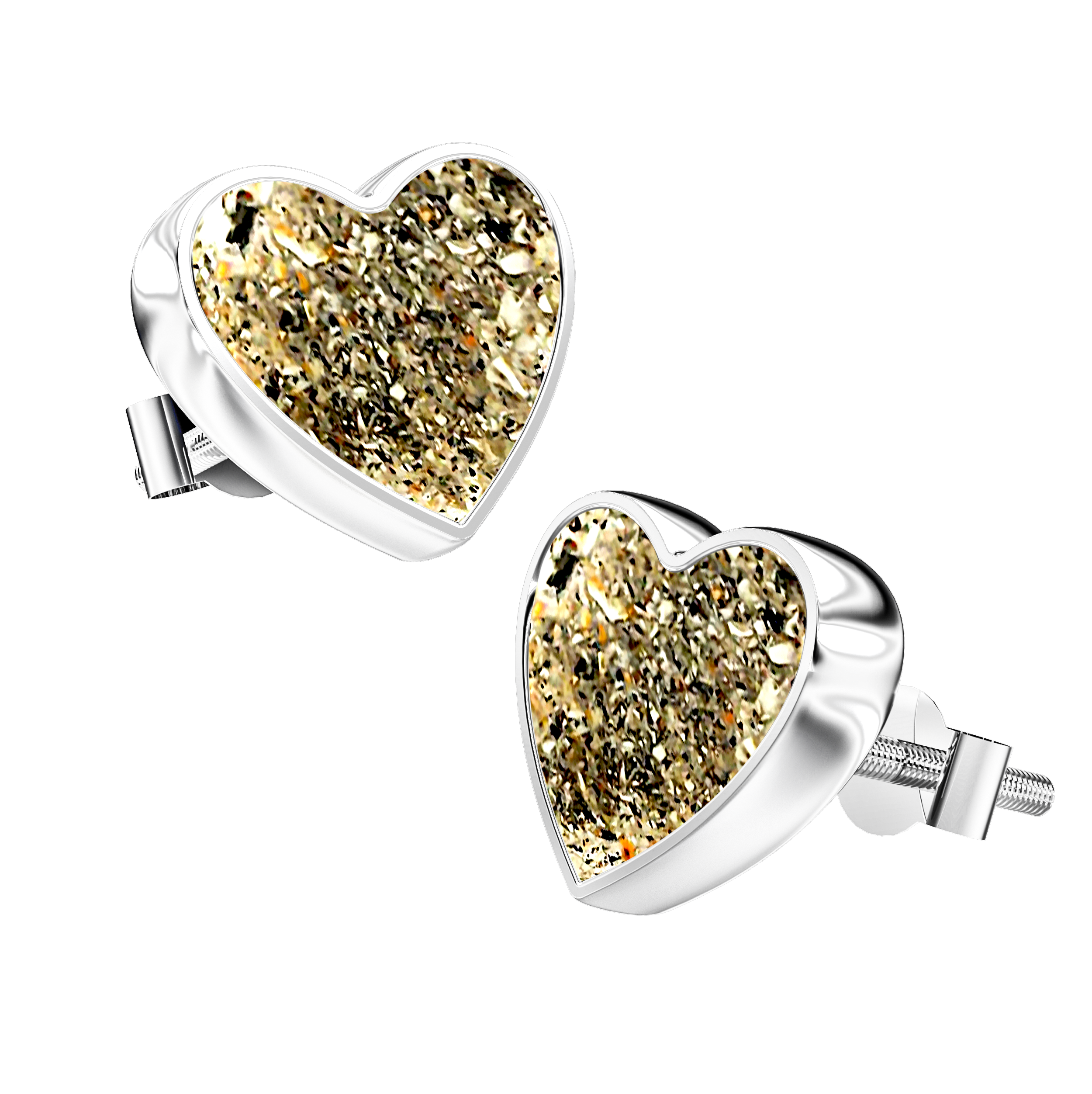 Aura-Star Ashes Infused Earrings Hearts AUR