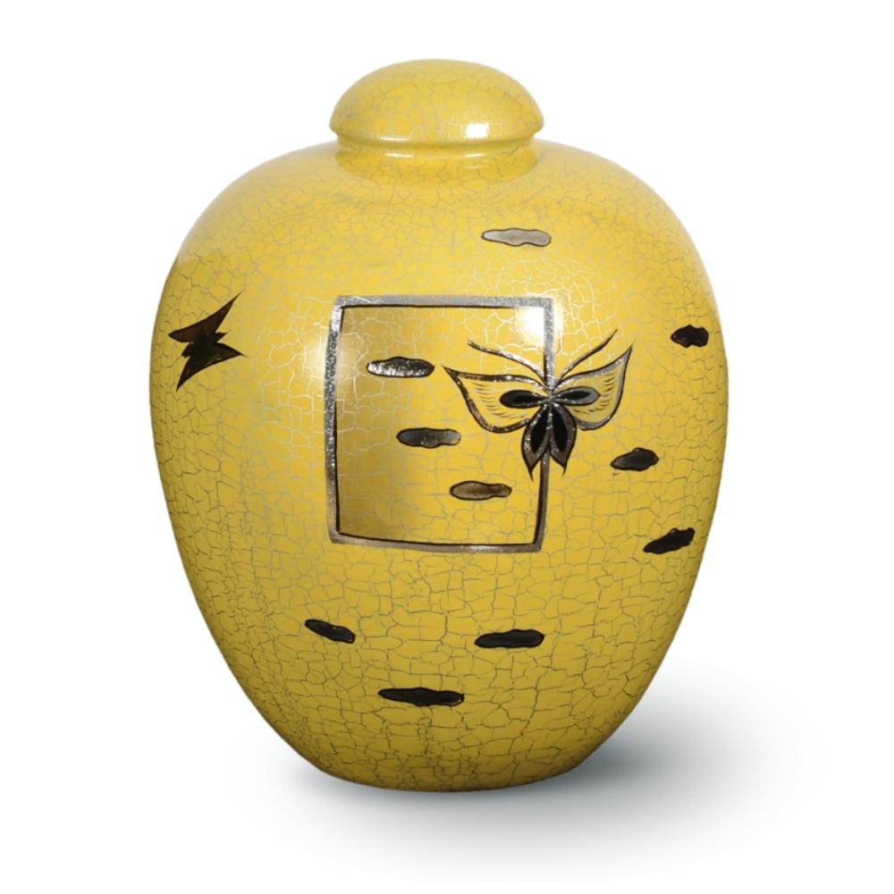 Arthill Adult Cremation Ashes Urn Yellow DEL