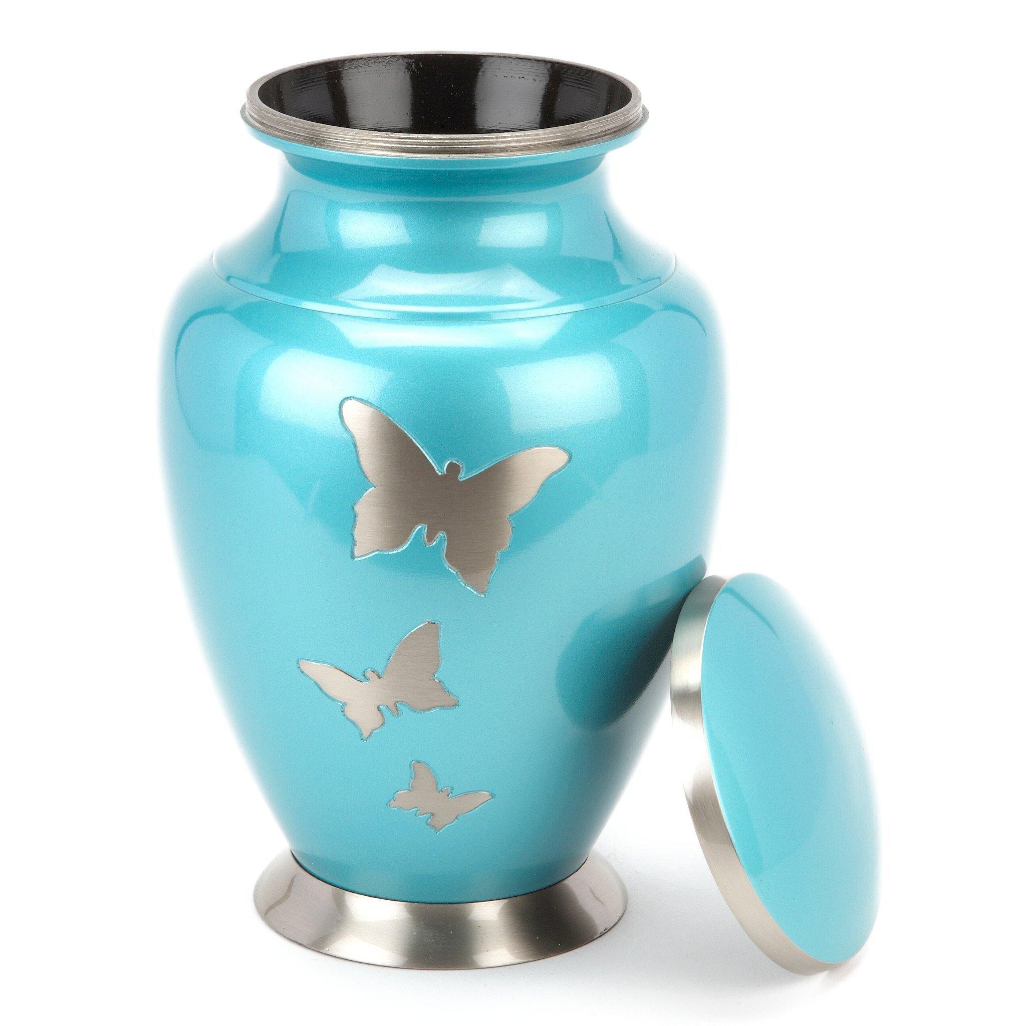 Taplow Teal Cremation Ashes Urn Adult RC