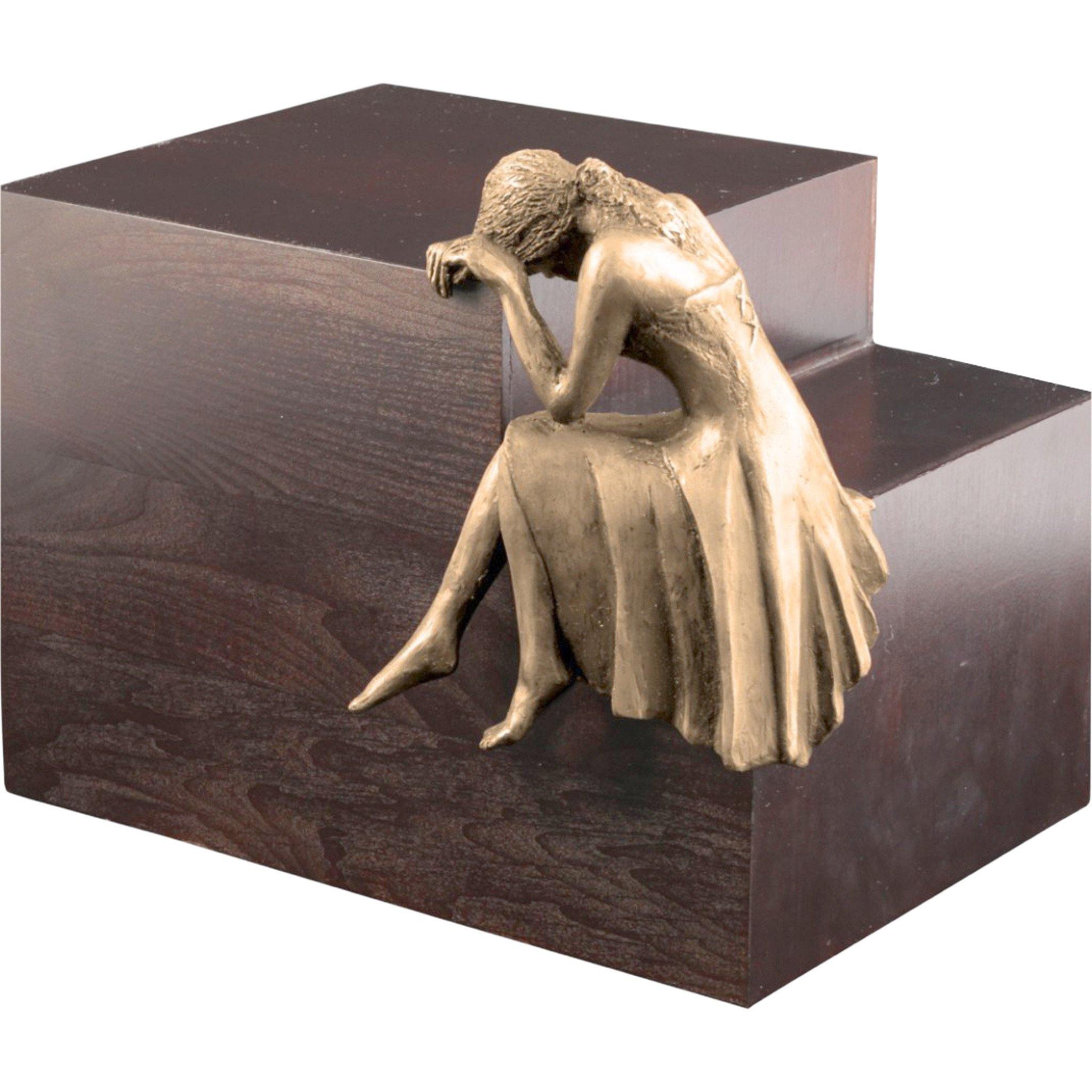B Grade Beaminster Weeping Angel Bronze Cremation Ashes Urn - Metal BEA
