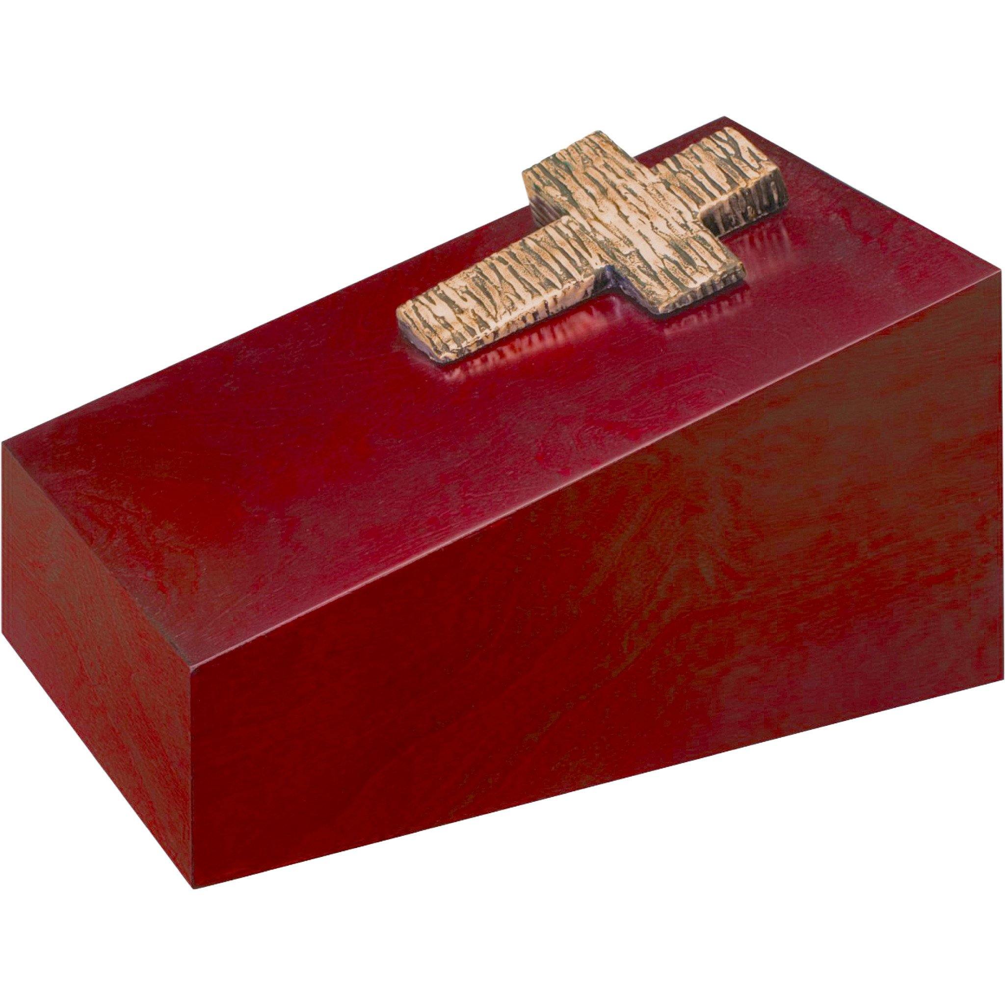 Beaminster Wooden Cremation Ashes Urn Crucifix BEA