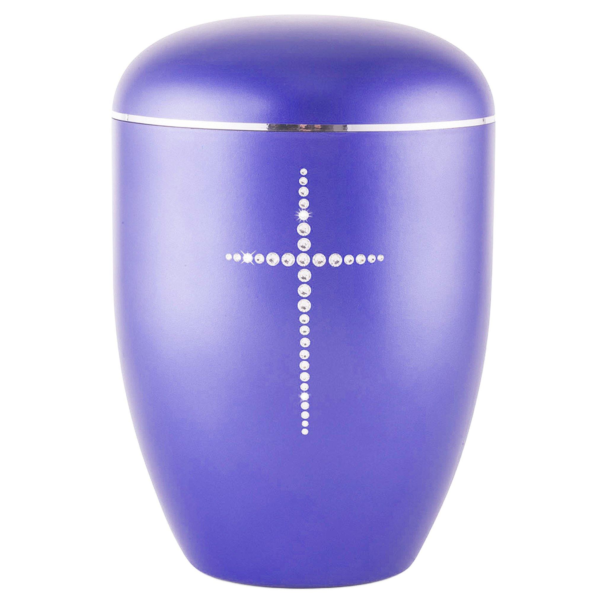 Crystal Cross Biodegradable Cremation Ashes Urn VOL