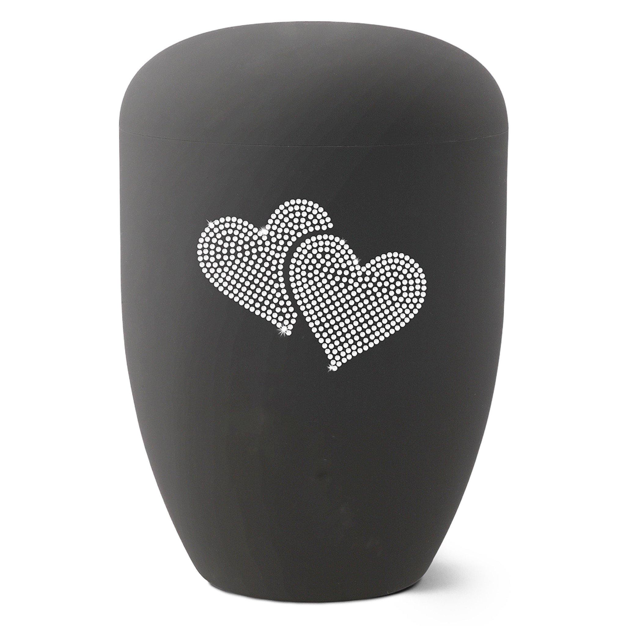 Crystal Duo Hearts Biodegradable Cremation Ashes Urn VOL