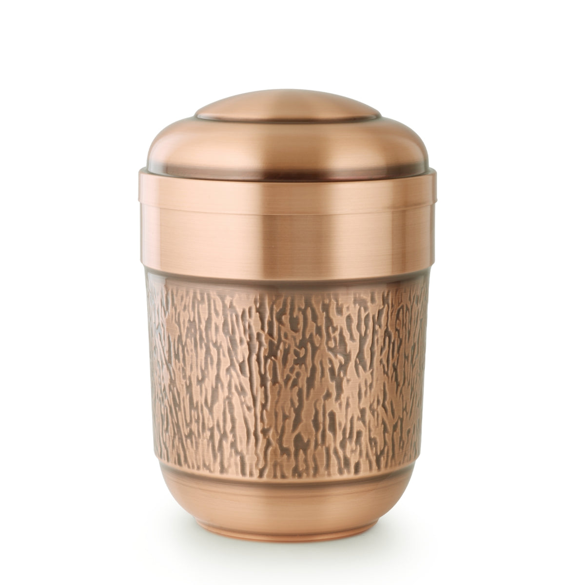 Ramsey Bark Copper Cremation Ashes Urn VOL