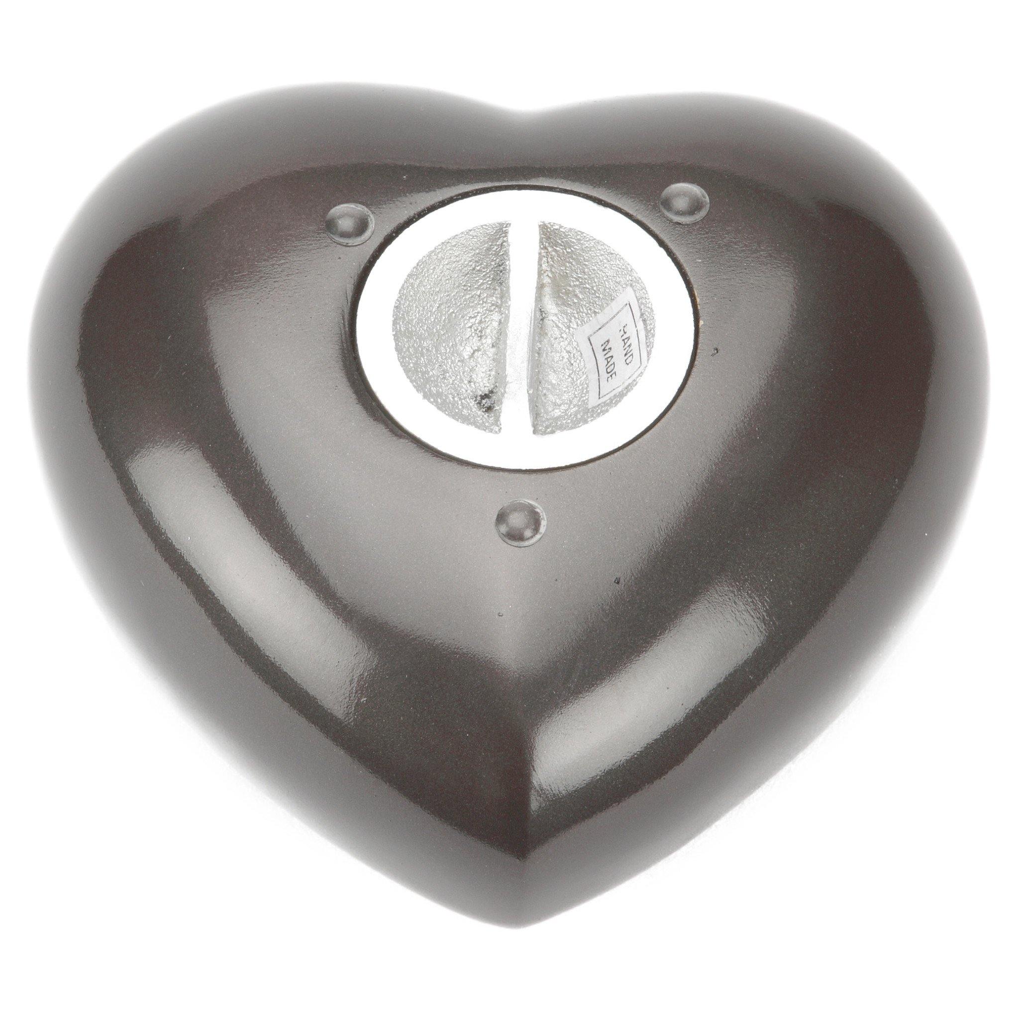 Hartvormige mini urn 'Voor altijd in ons hart' rood Hartvormige mini urn 'Voor altijd in ons hart' rood