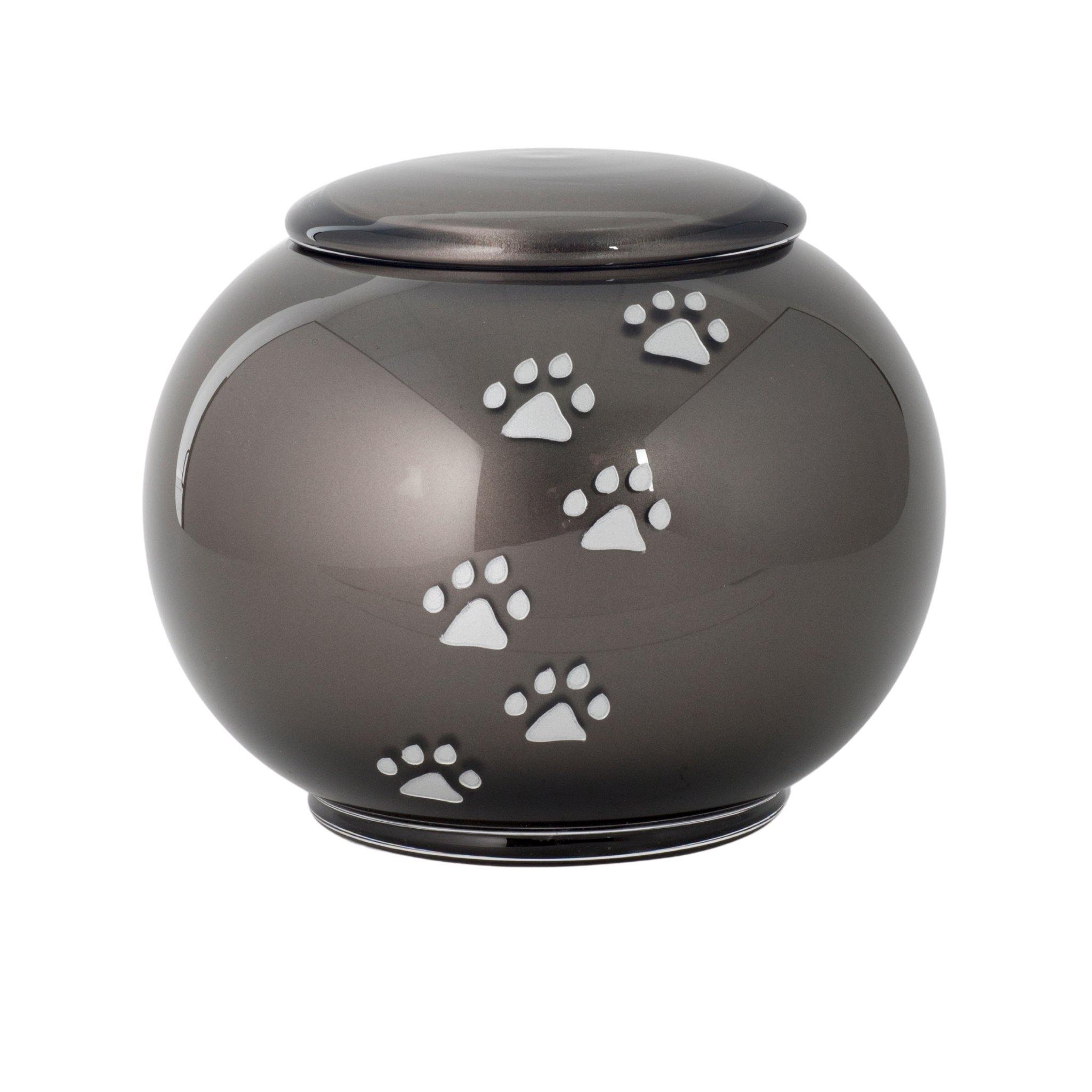 Glossop Glass Paws Granite Cremation Ashes Urn VOL