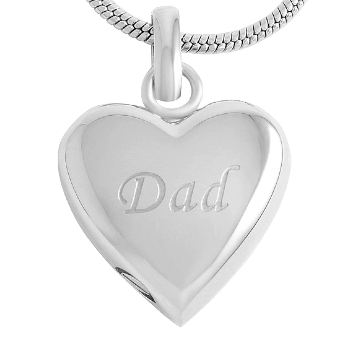 Heart with Dad Cremation Ashes Pendant Design 58C IMP