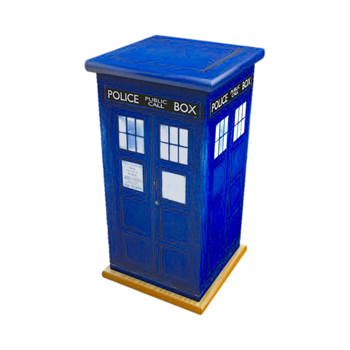 Police Box Tardis Wooden Cremation Ashes Urn Adult COL