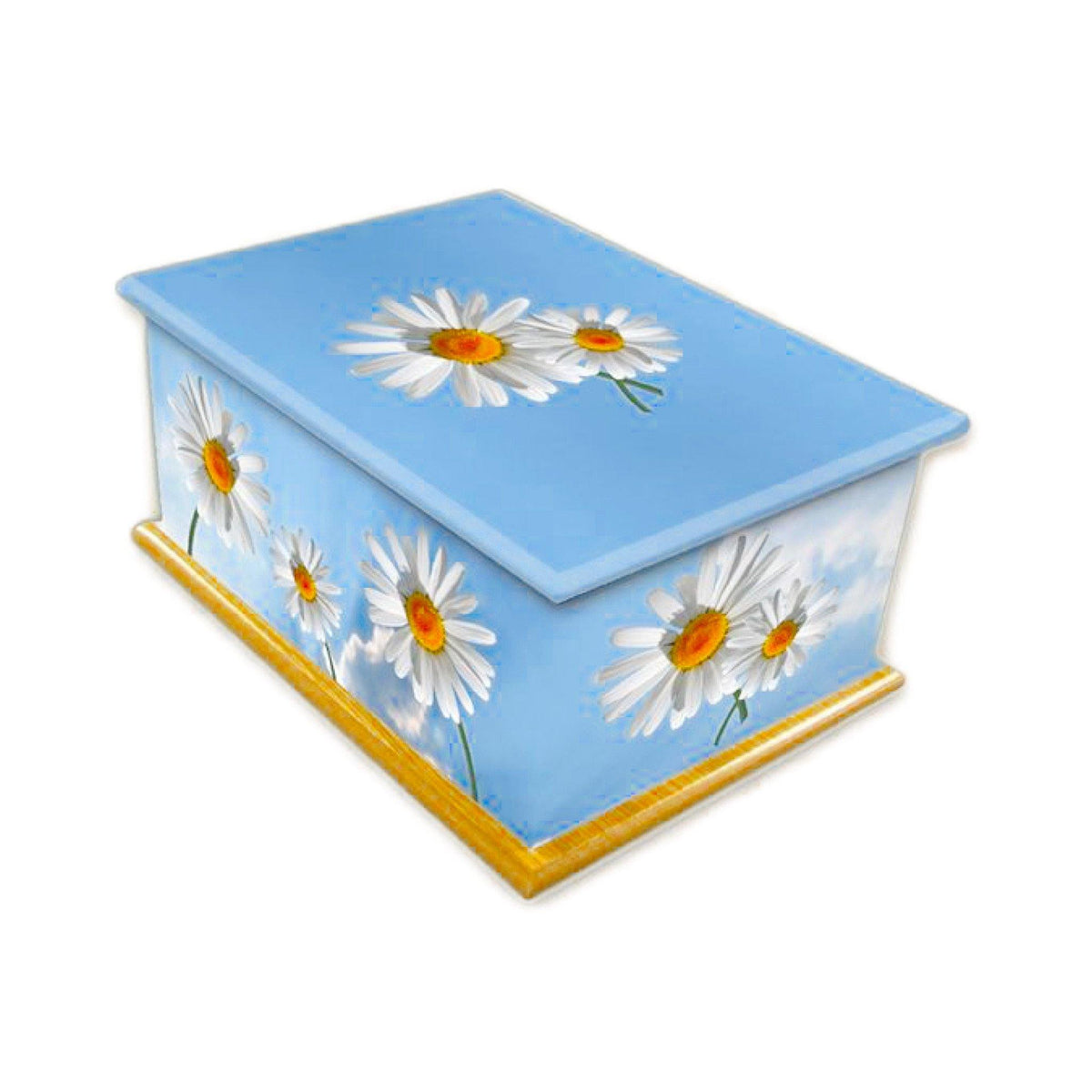 Daisy Sky Wooden Cremation Ashes Urn Adult COL