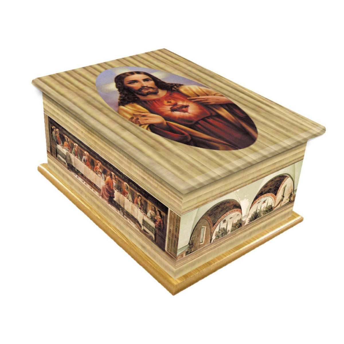 The Last Supper Wooden Cremation Ashes Urn Adult COL