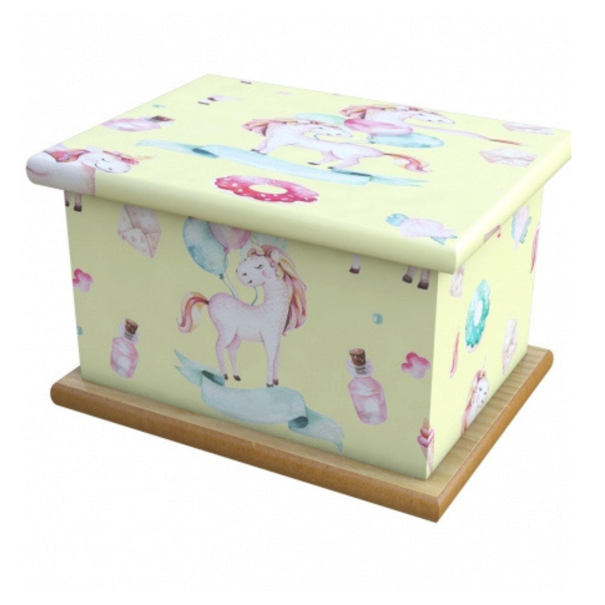 Unicorn Dust Cremation Ashes Wooden Child/Infant Urn COL