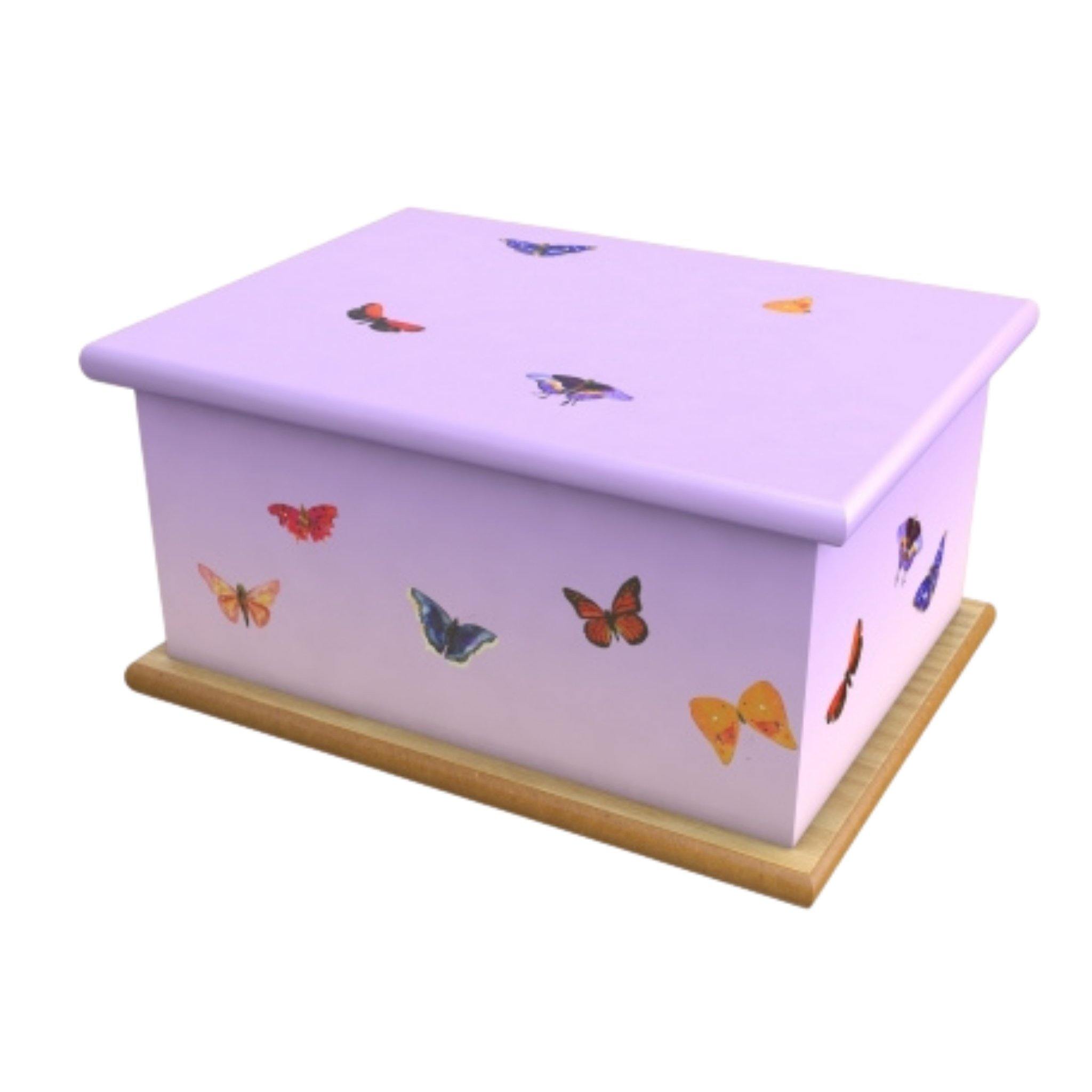 Wooden Urn Butterfly Song Adult COL