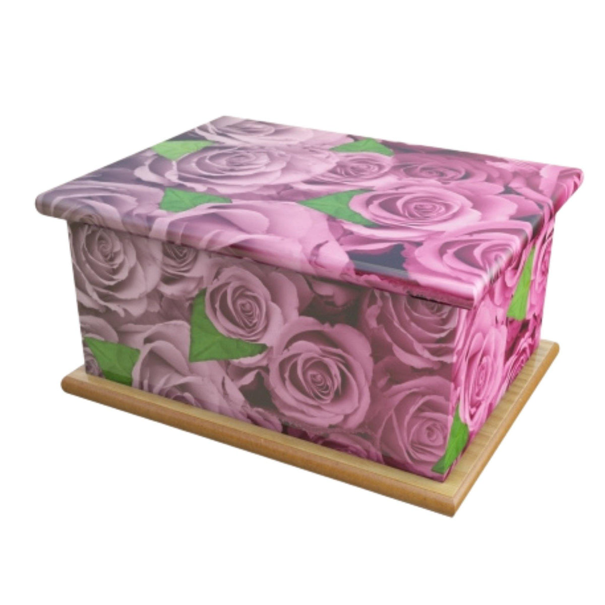 Wooden Urn Bed of Roses Adult COL