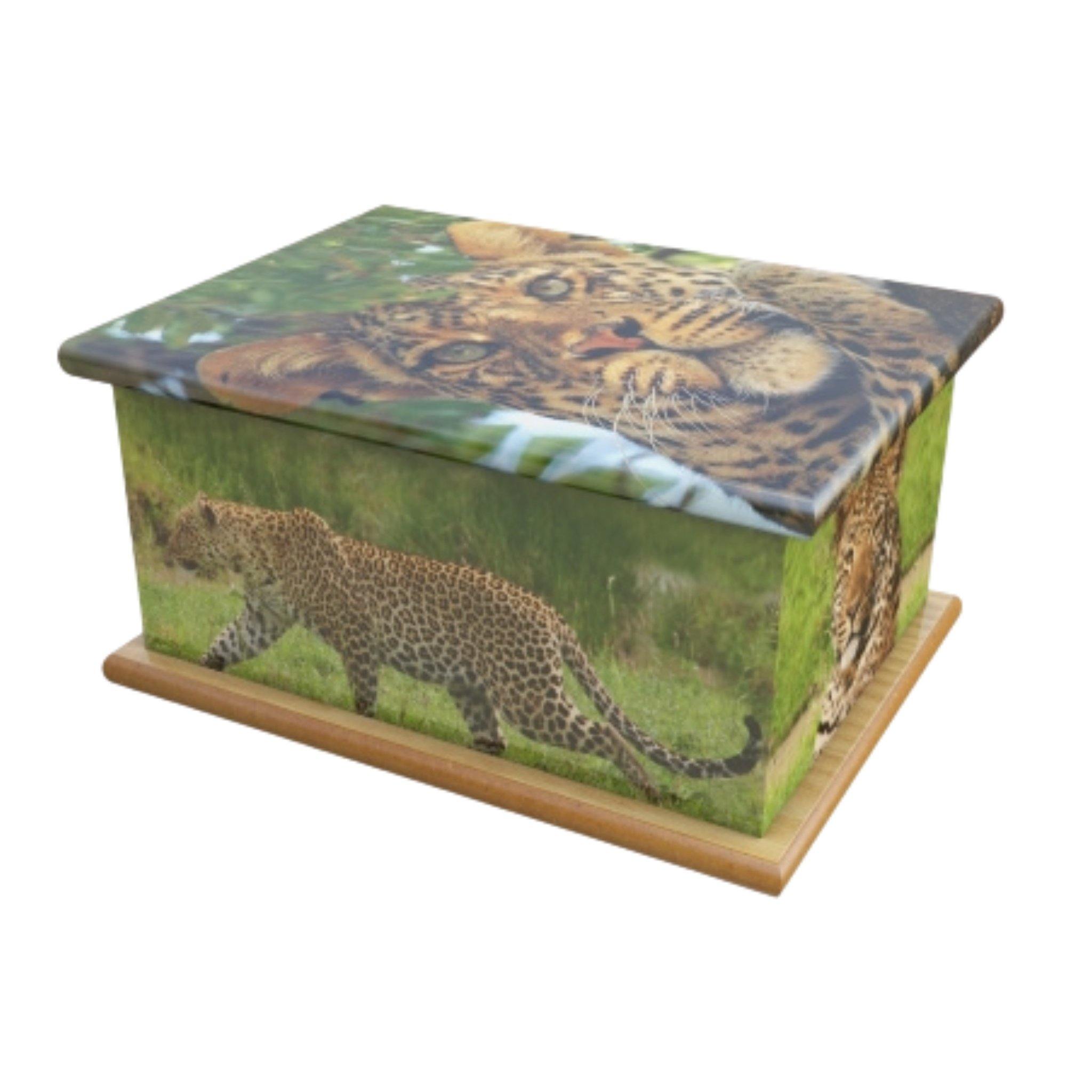 Wooden Urn The Leopard Adult COL