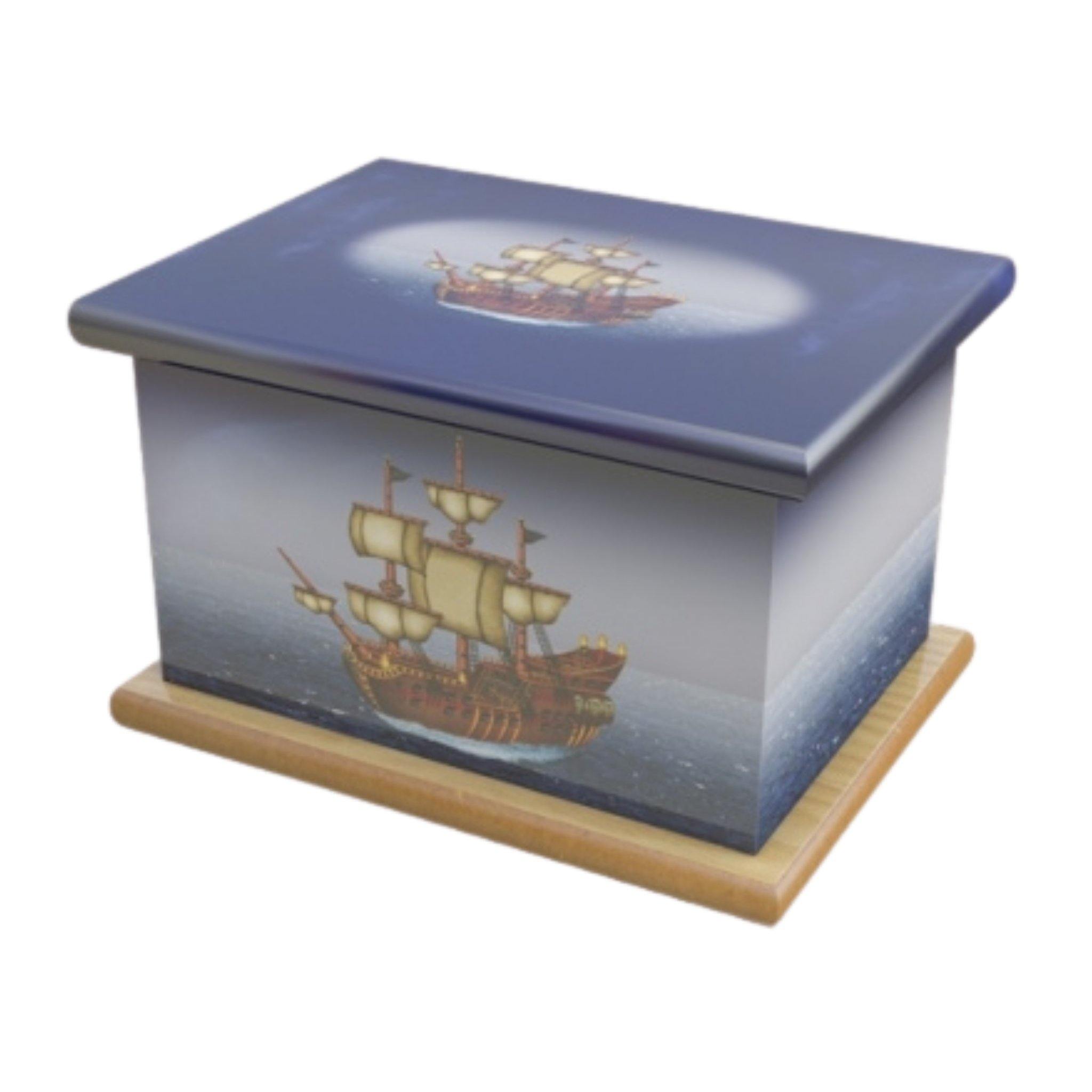 Wooden Urn Pirate Ship Ahoy Child COL