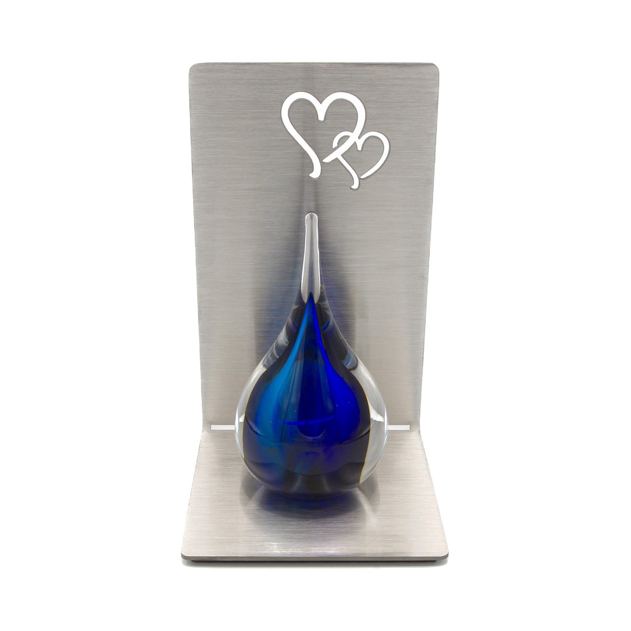 Glass Urn - Neston Dark Blue Drop 3ci EEU