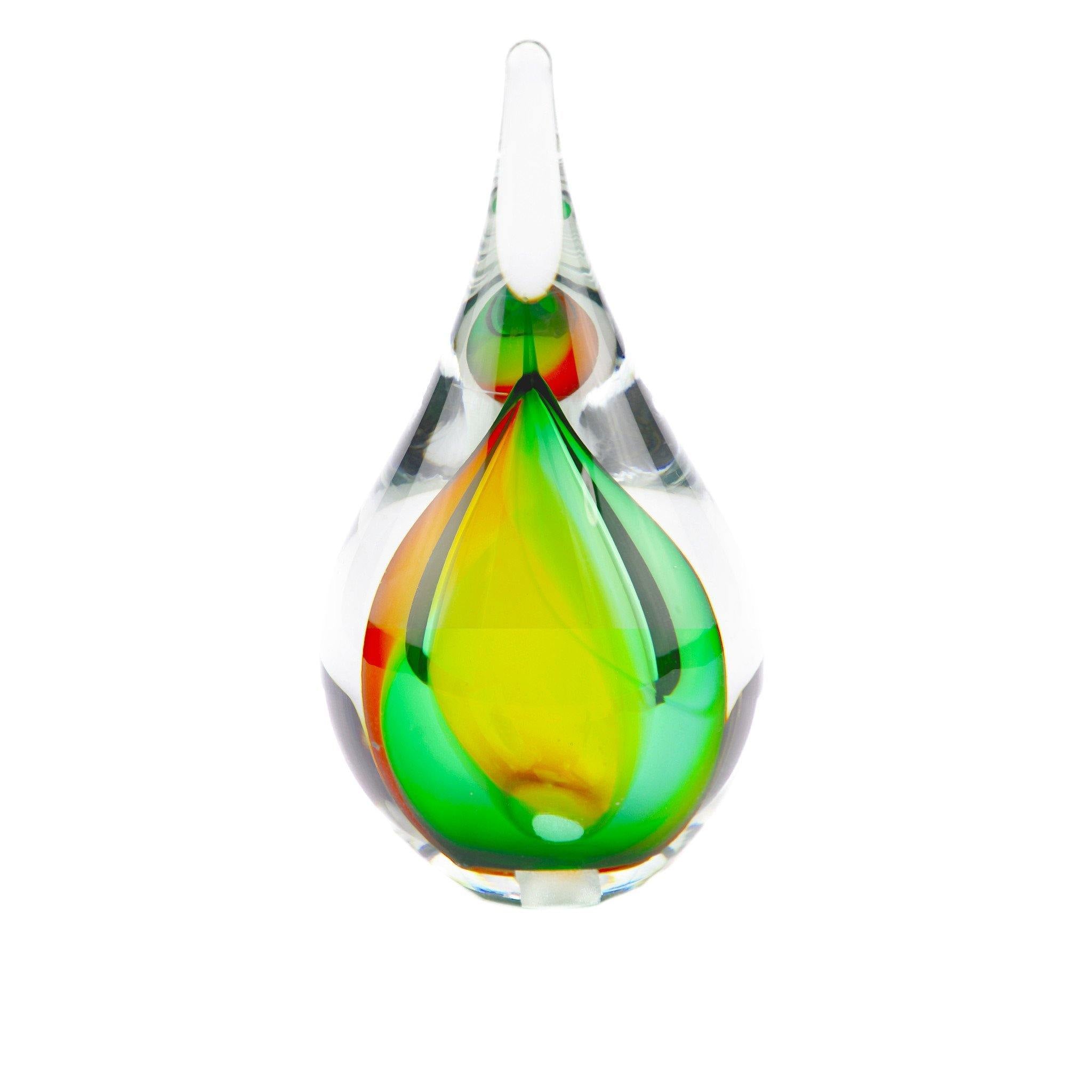 Glass Urn - Neston Gold Green Drop 3ci EEU