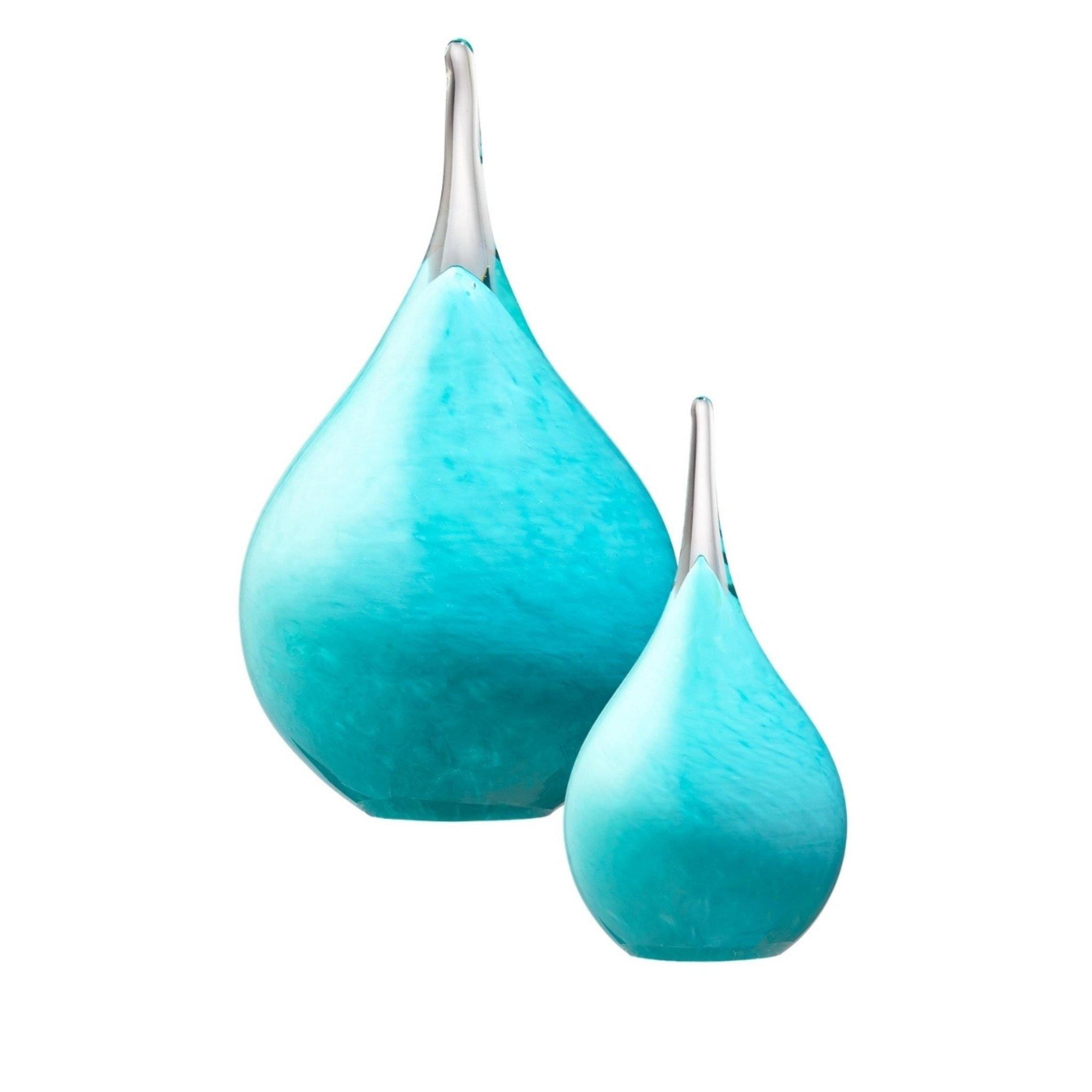 Glass Urn - Neston Turquoise Drop EEU