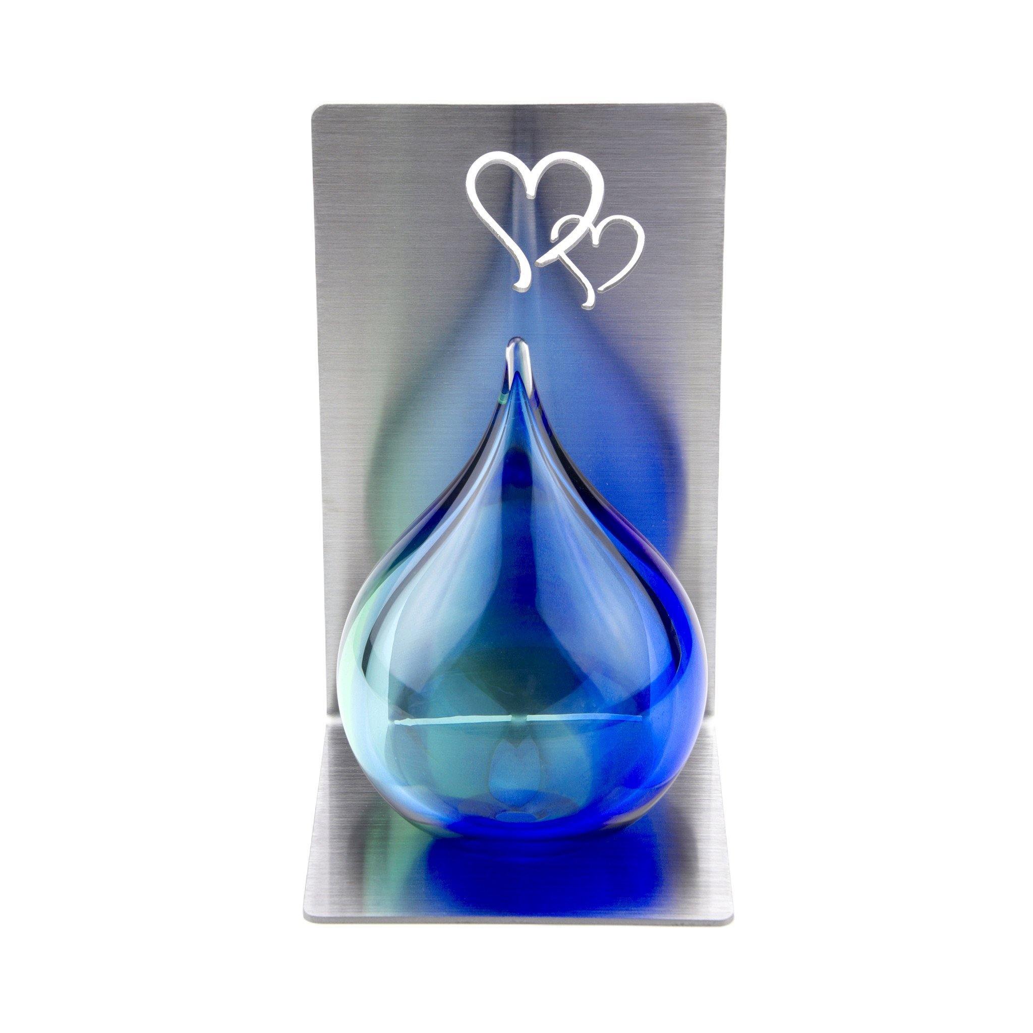 Glass Urn - Neston Green Blue Bubble 7ci EEU