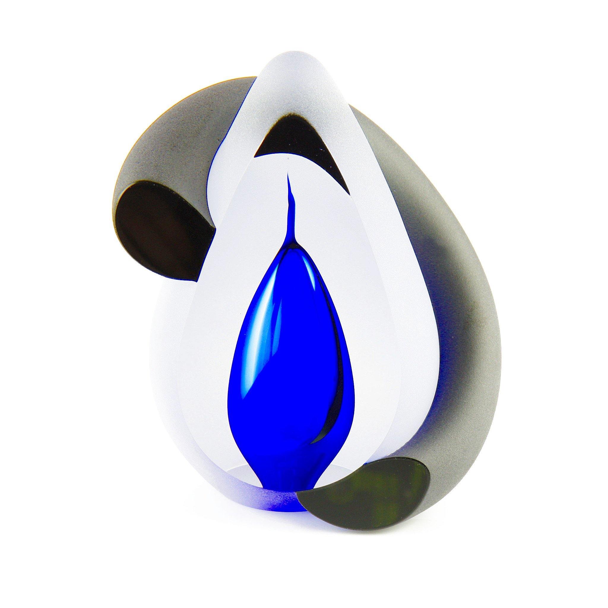 Glass Urn - Ossett Blue 4ci EEU