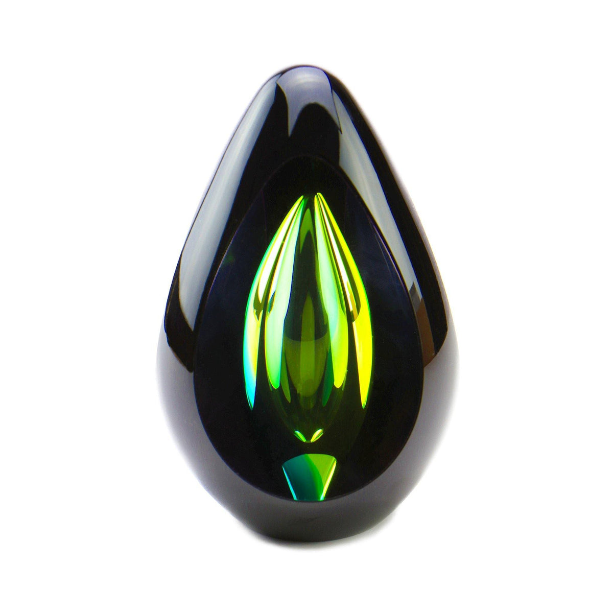 Glass Urn - Salcombe Black Green 6ci EEU
