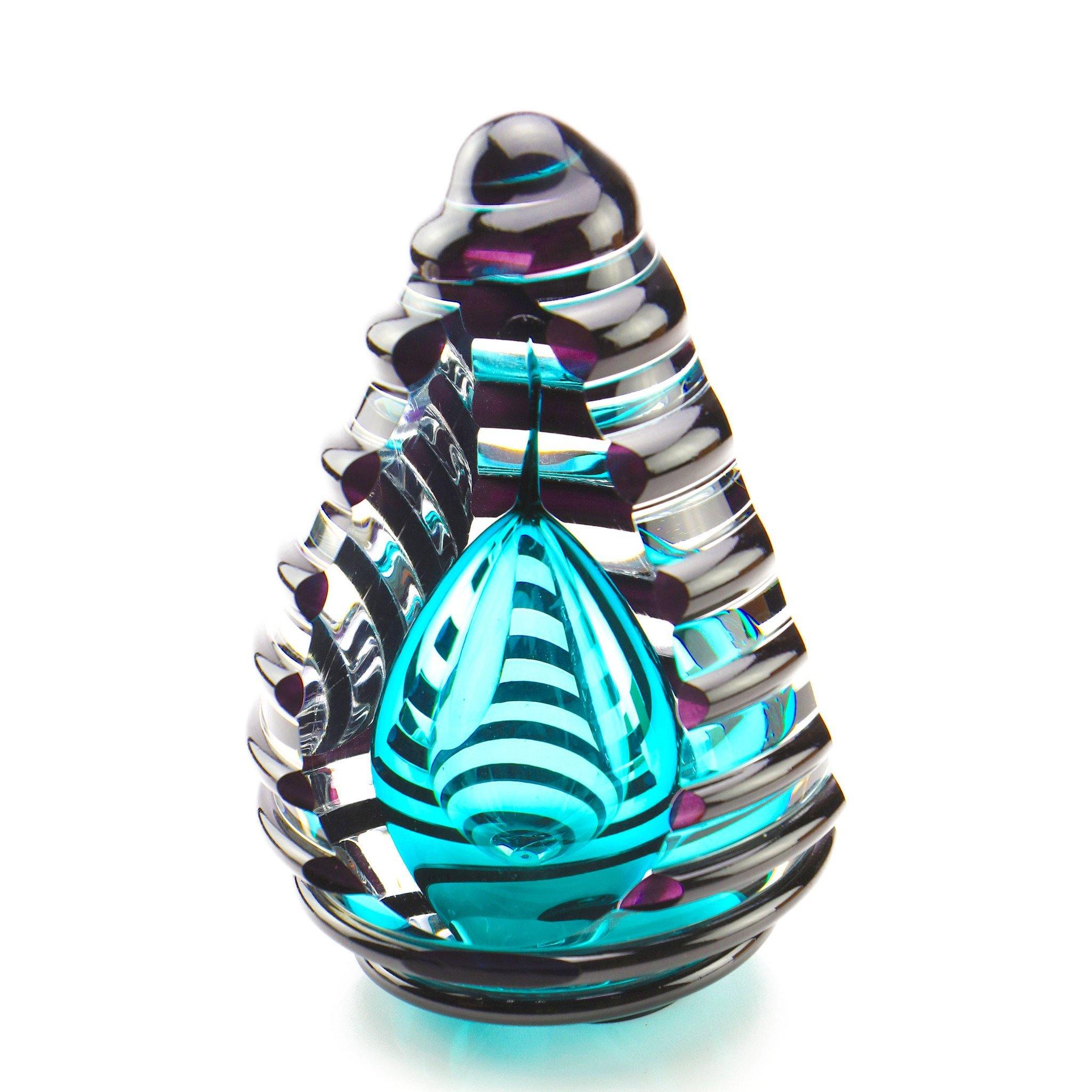 Glass Urn - Thorne Blue Black 4ci EEU