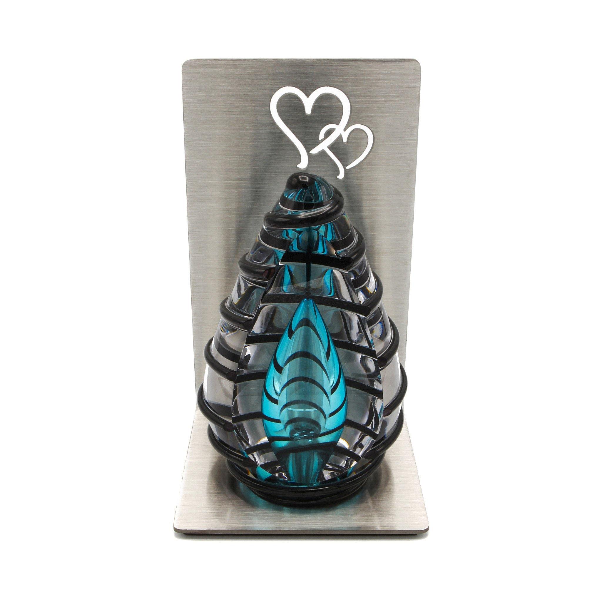 Glass Urn - Thorne Blue Black 4ci EEU